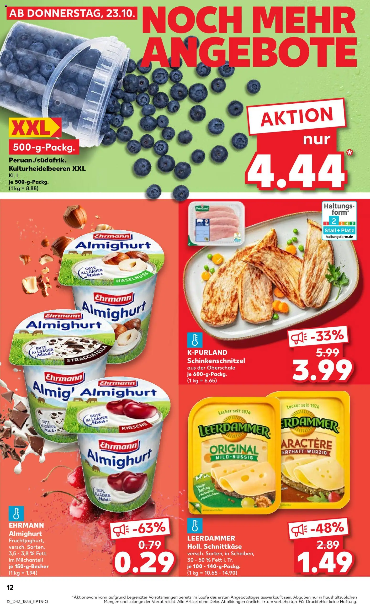 Kaufland prospekt Bremen	 – gültig ab 26.10.2025 | Seite: 12 | Produkte: Ehrmann almighurt, Leerdammer