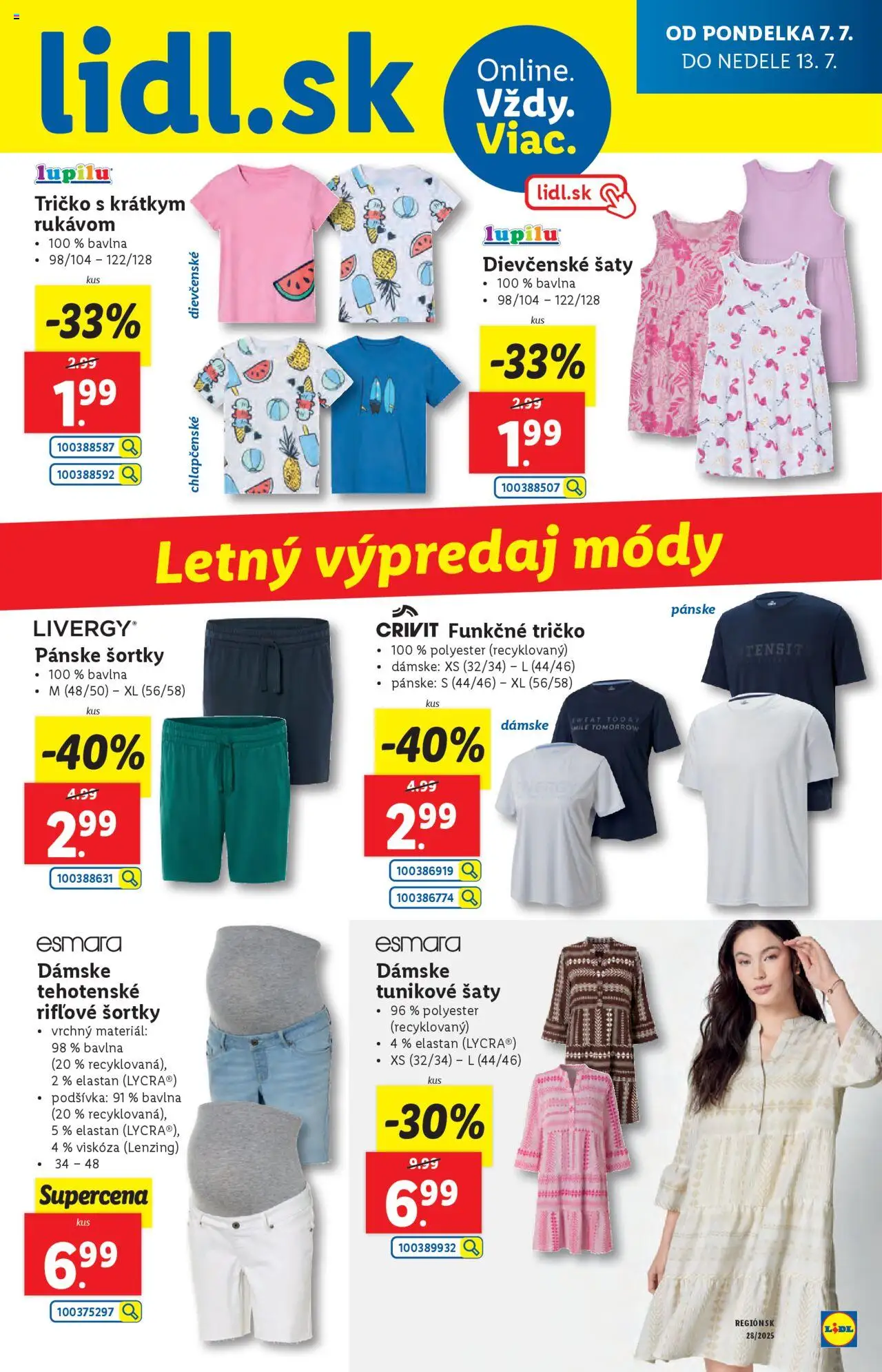 Lidl leták │ platný od 07.07.2025 | Strana: 49 | Produkty: Šaty, Tričko