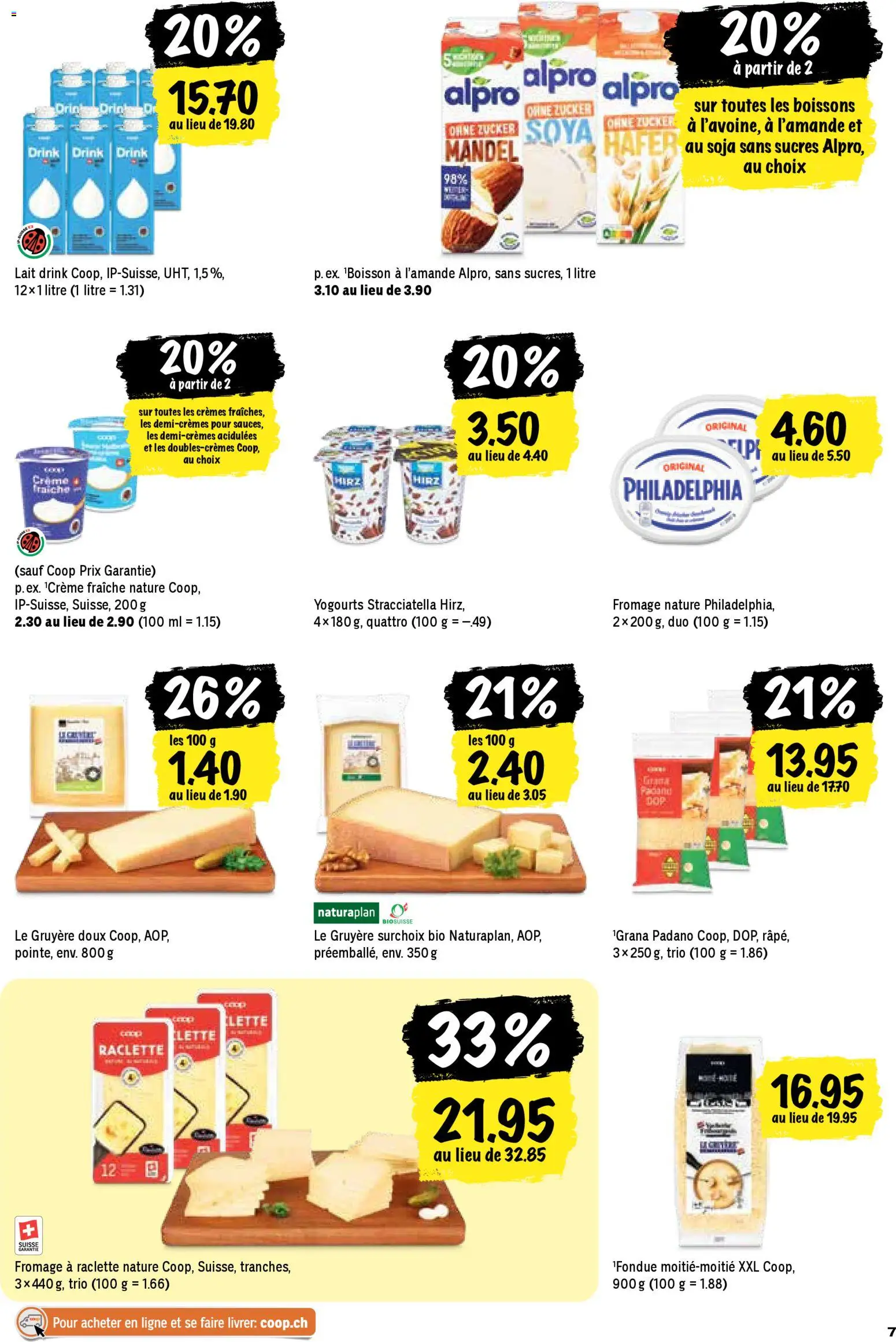 Coop - Les actions de la semaine – gültig ab 11.12.2025 | Seite: 7 | Produkte: Zucker, Raclette, Fondue, Creme