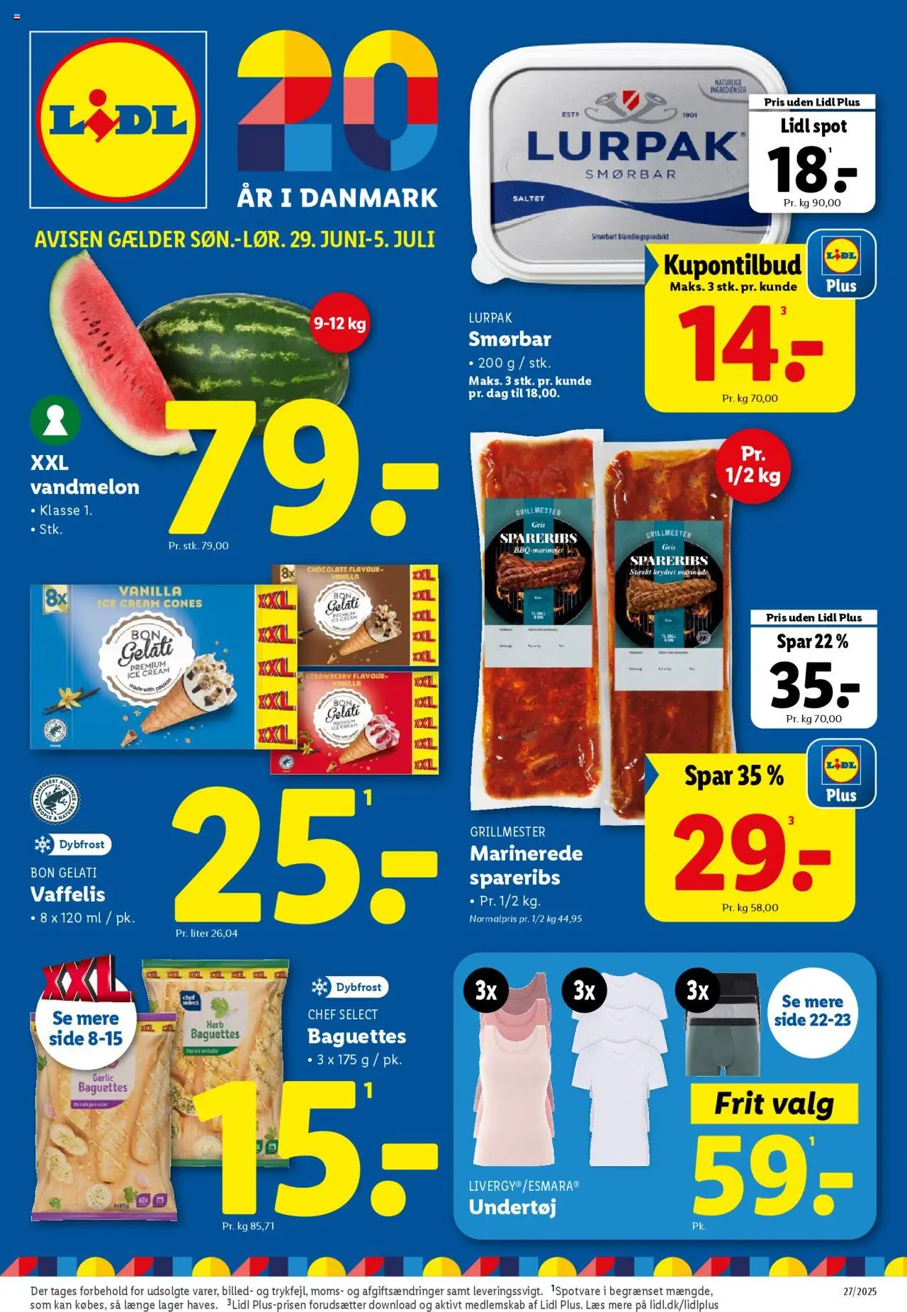 Lidl Tilbudsavis gyldig fra 03.07.2025 | Side: 15 | Produkter: Ribs, Vandmelon, Spareribs, Søm