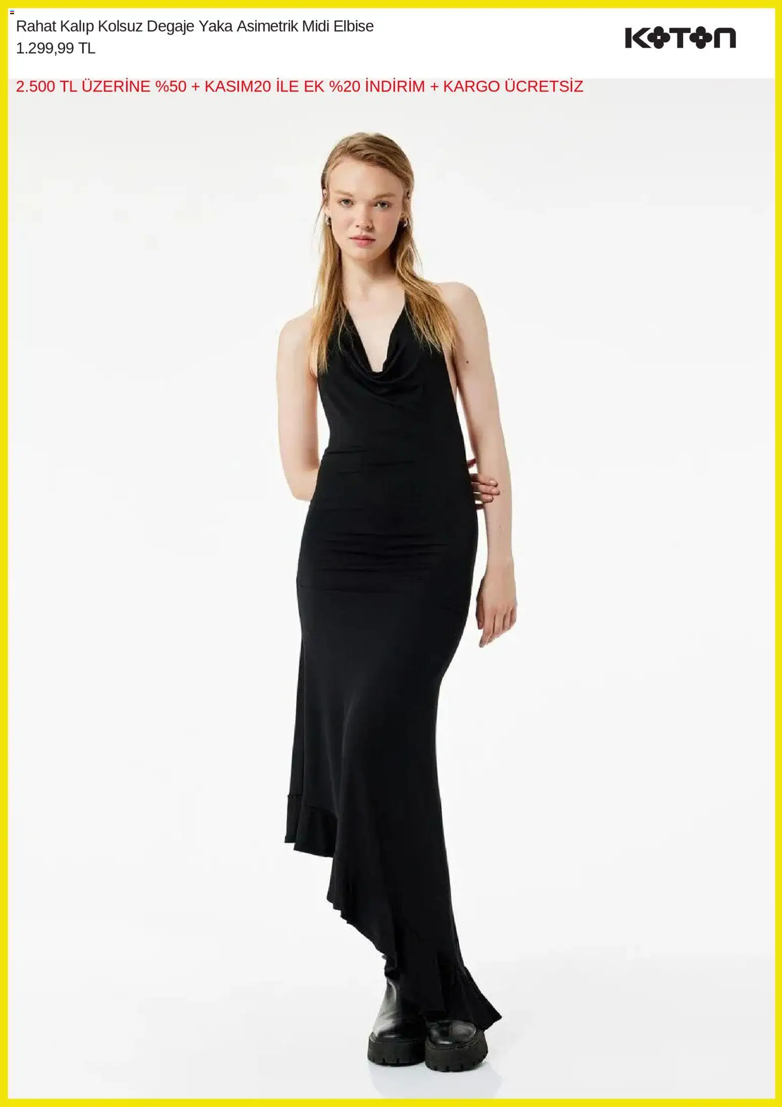 Koton Black Friday - 27.11.2025 tarihinden itibaren geçerlidir | Sayfa: 8 | Ürünler: Midi elbise, Elbise