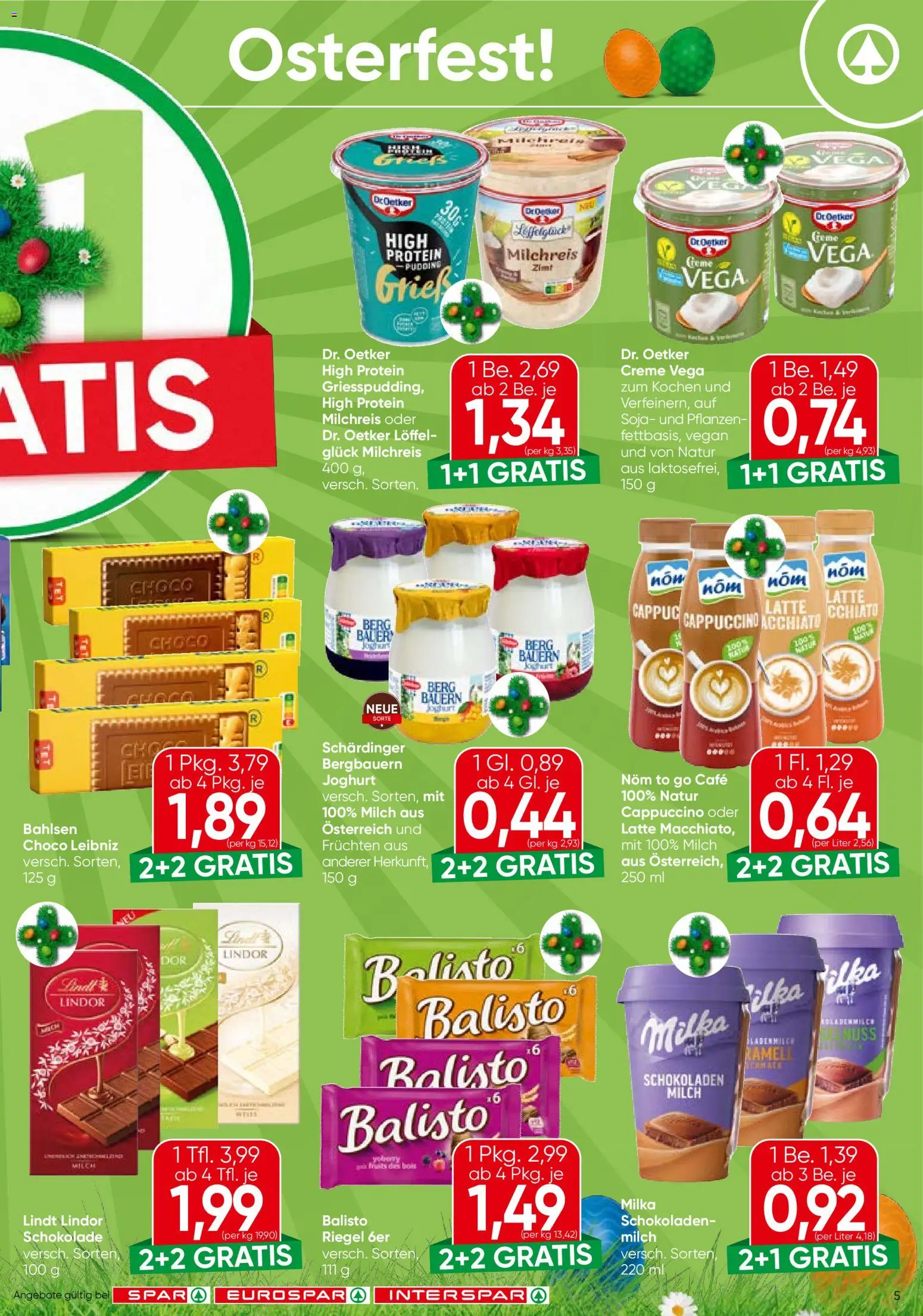 Spar Flugblatt - Tirol gültig ab 26.02.2026 | Seite: 5 | Produkte: Milch, Creme, Joghurt, Schokolade