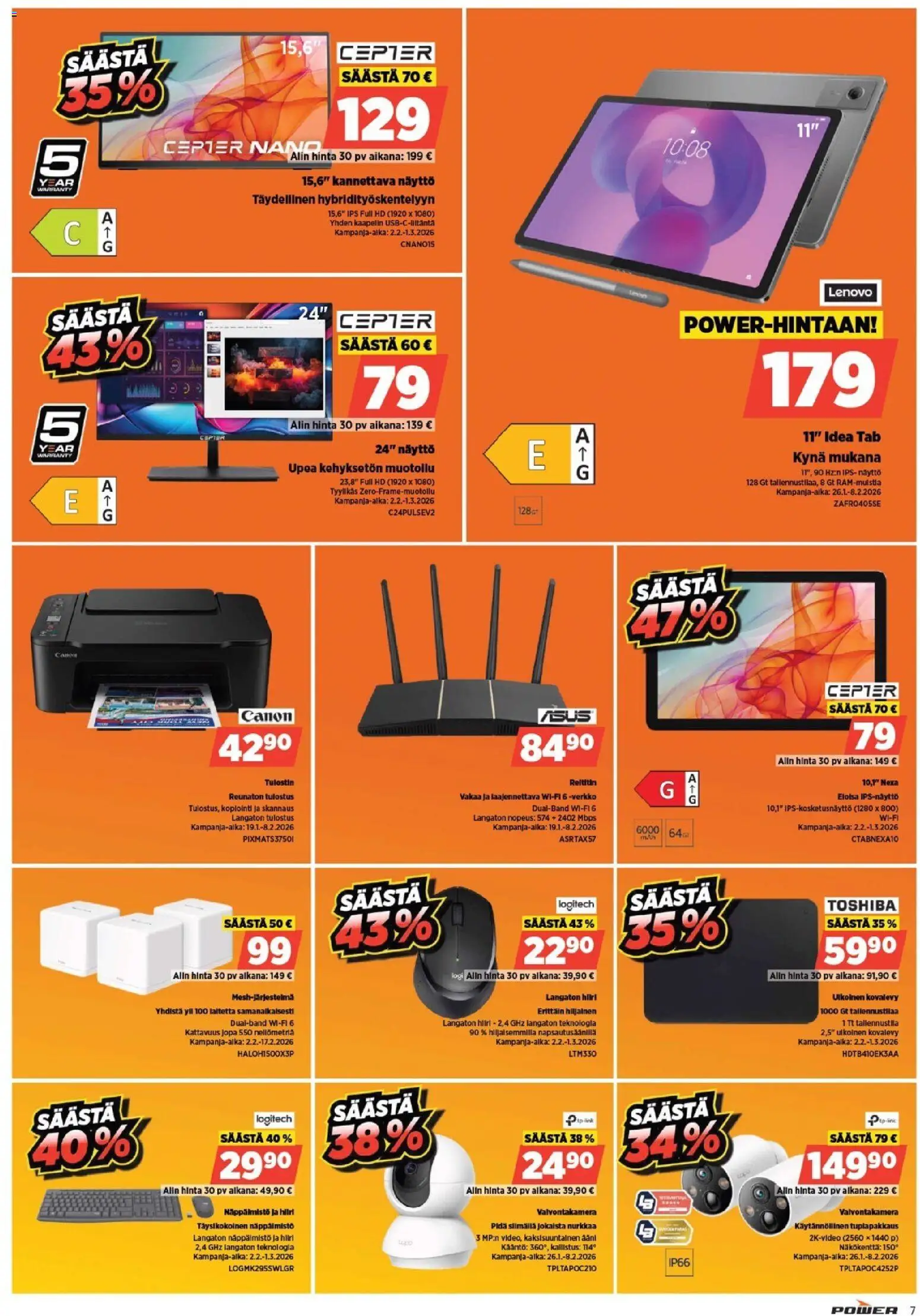 Power - POWER HINTAAN Viikon mainoslehti – voimassa 02.02.2026 alkaen | Sivu: 7