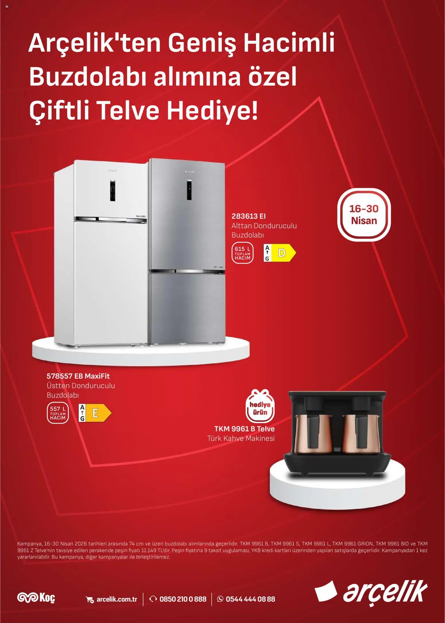 Arçelik Katalog - 16.04.2026 tarihinden itibaren geçerlidir | Sayfa: 2 | Ürünler: Kahve, Buzdolabı, Kahve makinesi