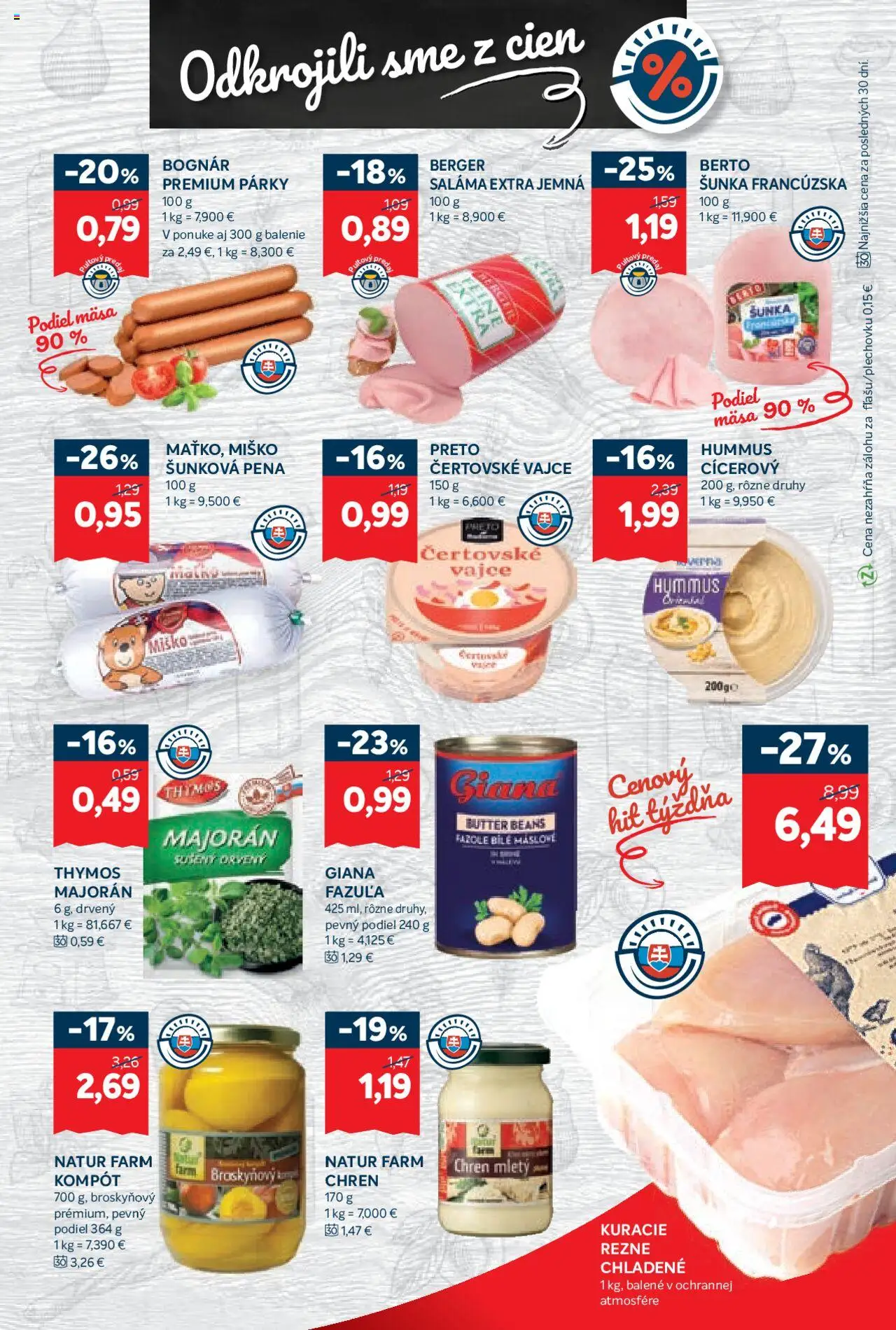 Kraj leták │ platný od 24.07.2025 | Strana: 7 | Produkty: Chren, Saláma, Šunka, Majorán
