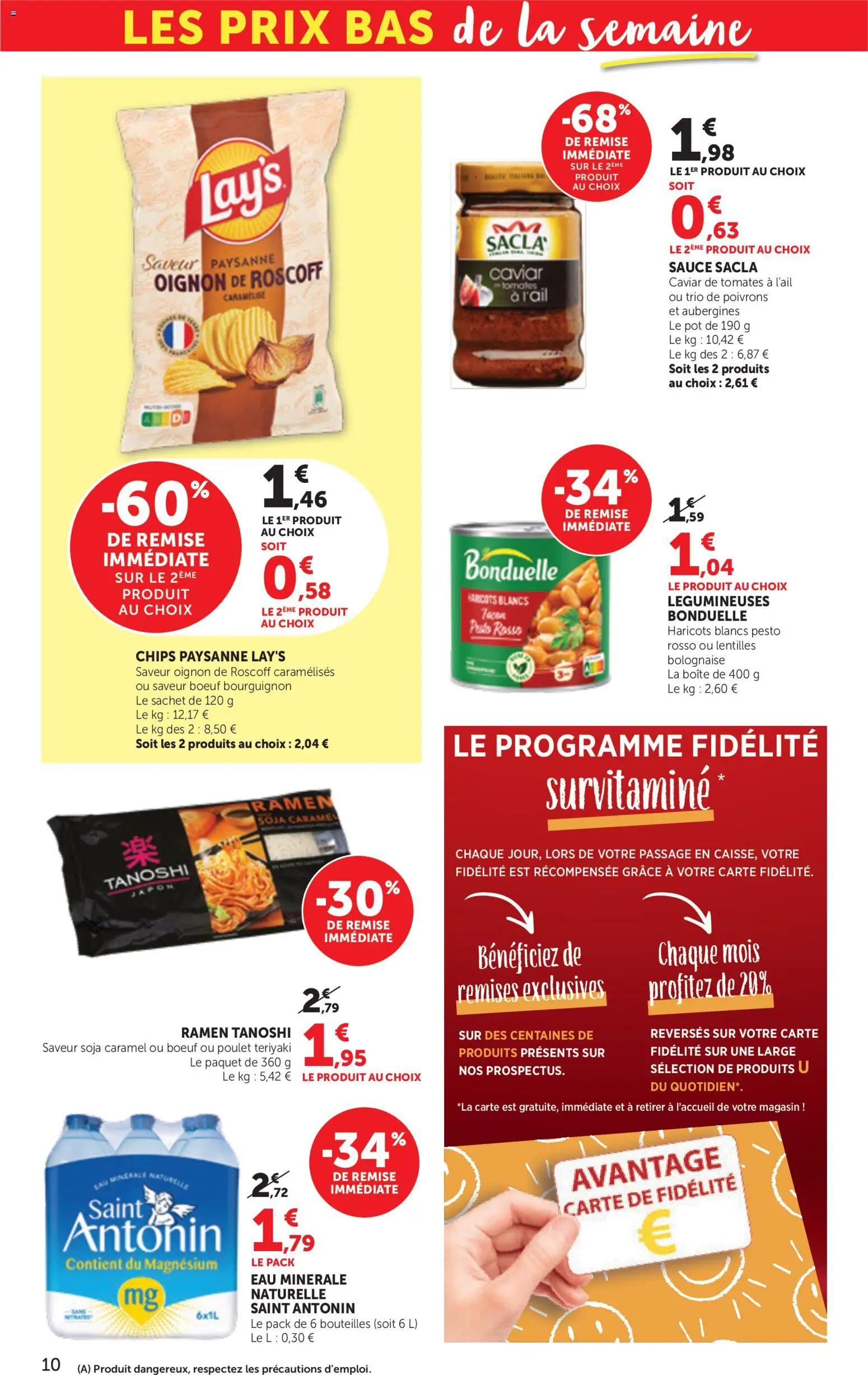 {H1} | Page: 10 | Produits: Eau minérale, Bœuf bourguignon, Caviar, Chips