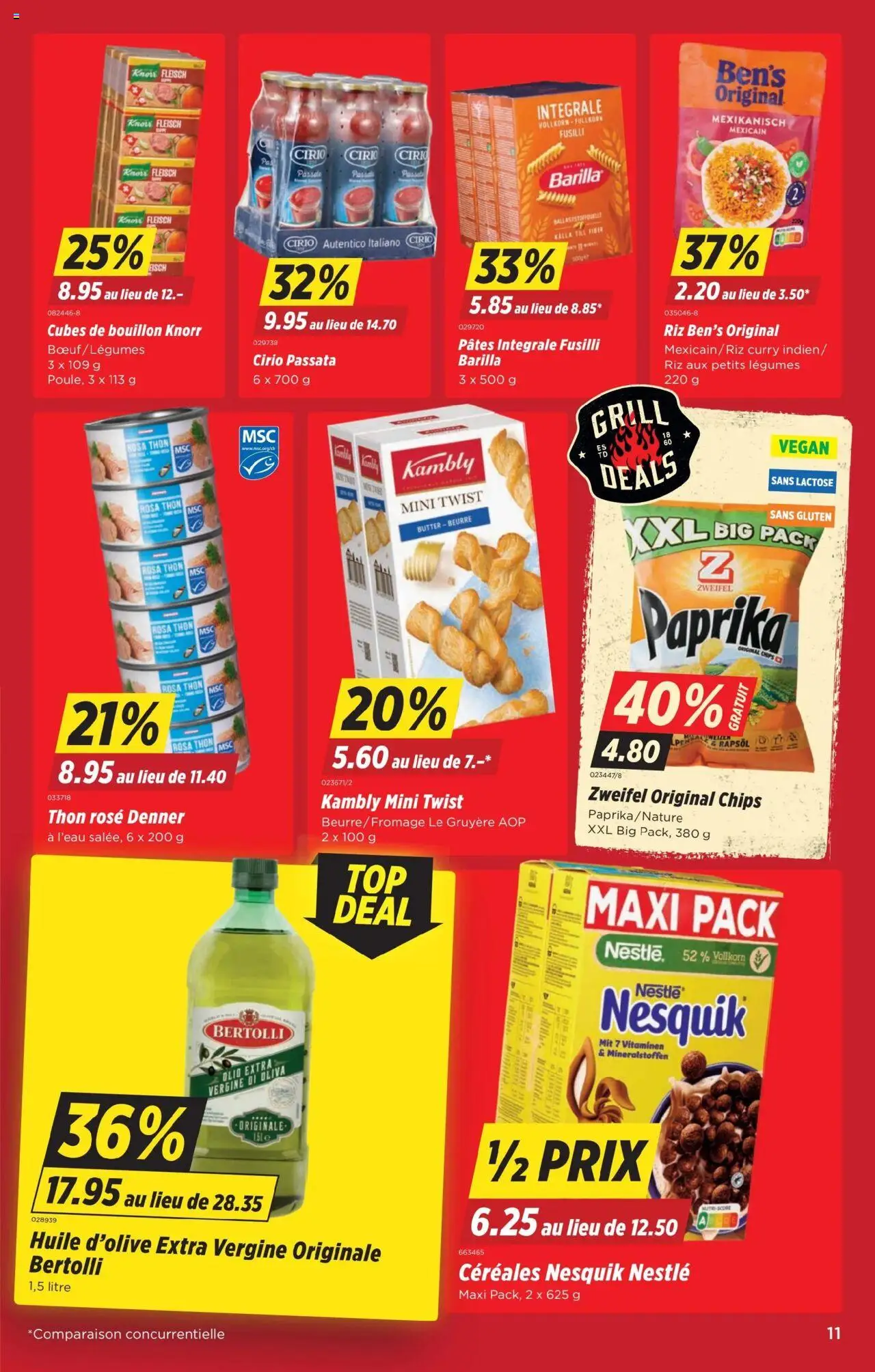 Denner Aktionen FR ab 02.09.2025 | Seite: 11 | Produkte: Rapsöl, Butter, Pasta, Grill