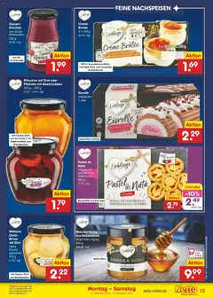 Netto Marken-Discount Prospekt 	 ab 08.12.2025 gültig | Seite: 13 | Produkte: Pflaumen, Creme, Kirschen, Creme brulee