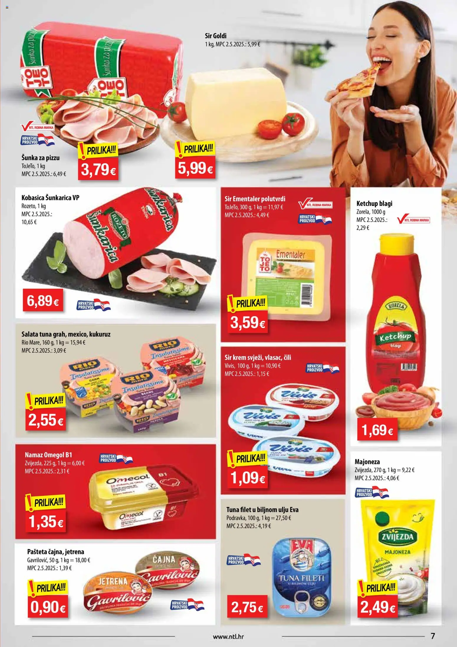 NTL katalog | vrijedi od 29.10.2025 | Stranica: 7 | Proizvodi: Pašteta, Salata, Kobasica, Čili