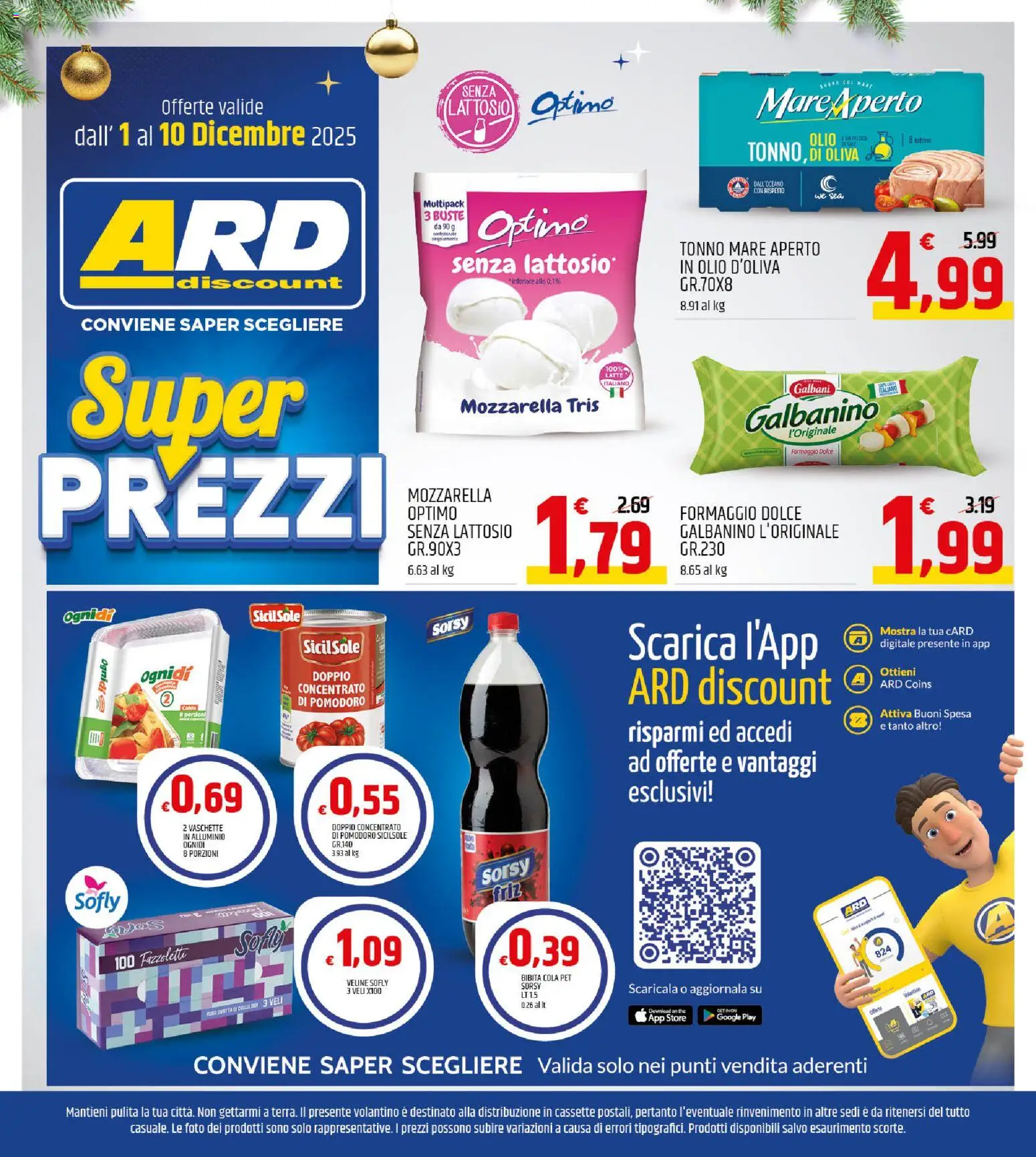 Volantino ARD Discount del 01.12.2025 | Pagina: 20 | Prodotti: Veline, Fazzoletti, Mozzarella, Pomodoro