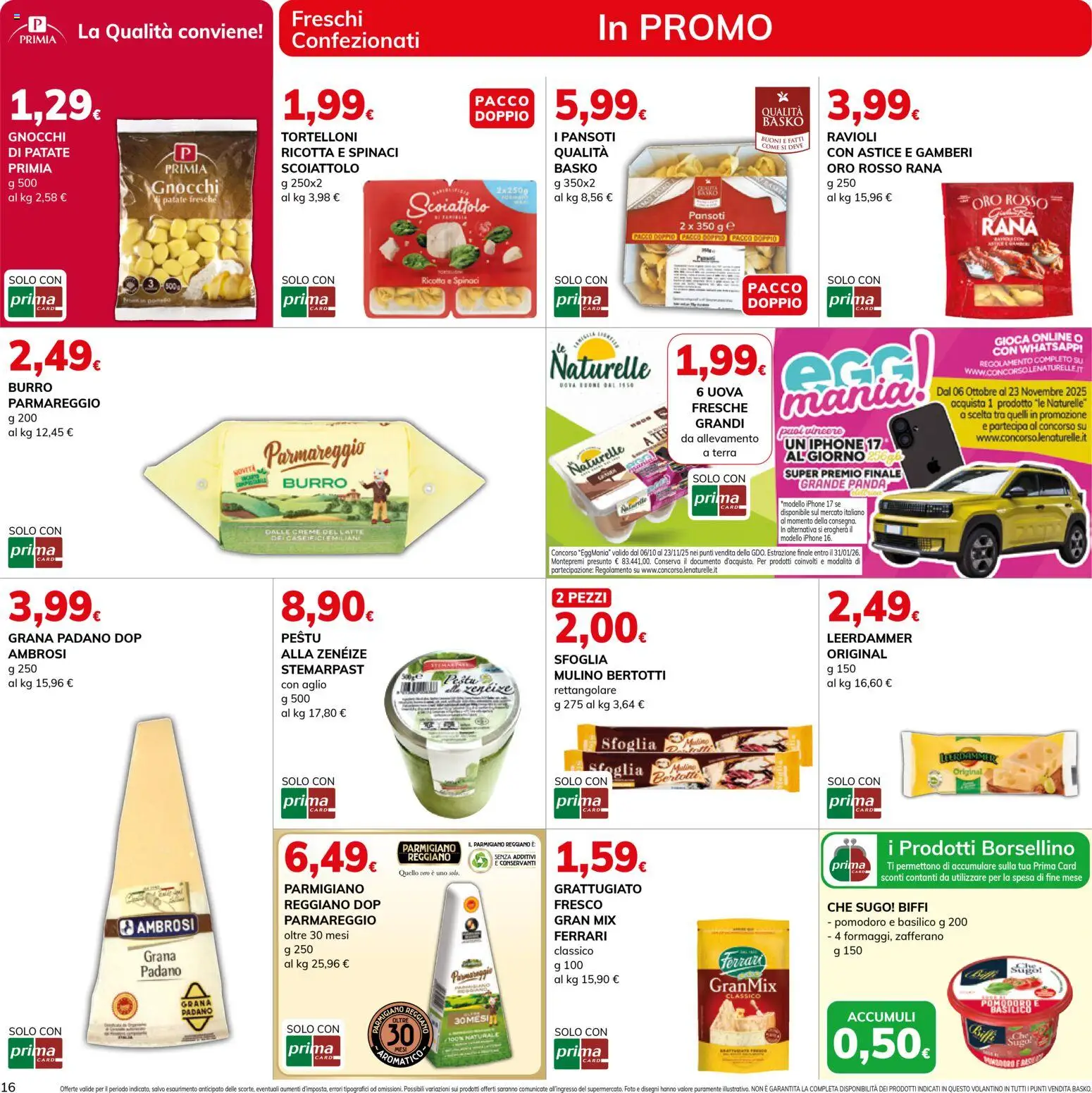 Volantino Basko del 11.11.2025 | Pagina: 16 | Prodotti: Gamberi, Ricotta, Astice, Parmigiano