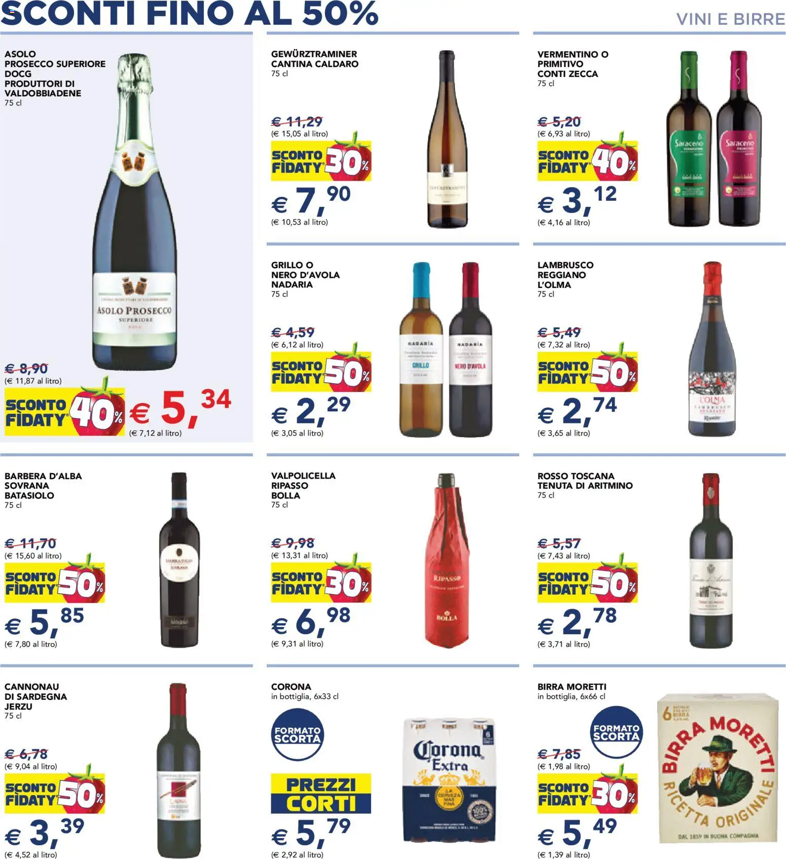 Volantino Esselunga S del 23.10.2025 | Pagina: 9 | Prodotti: Birra, Prosecco, Birra Moretti