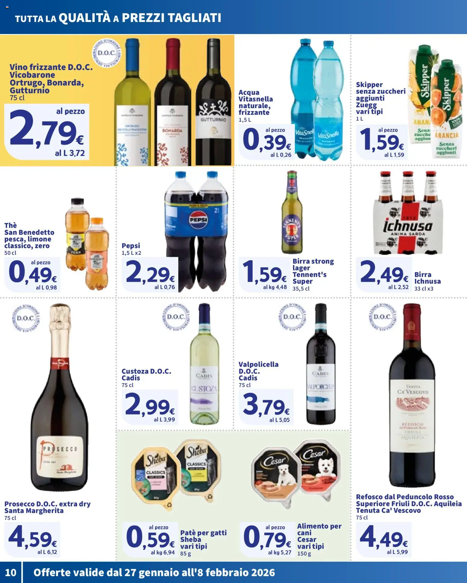Volantino SIGMA del 27.01.2026 | Pagina: 10 | Prodotti: Tennent's, Birra, Limone, Vino