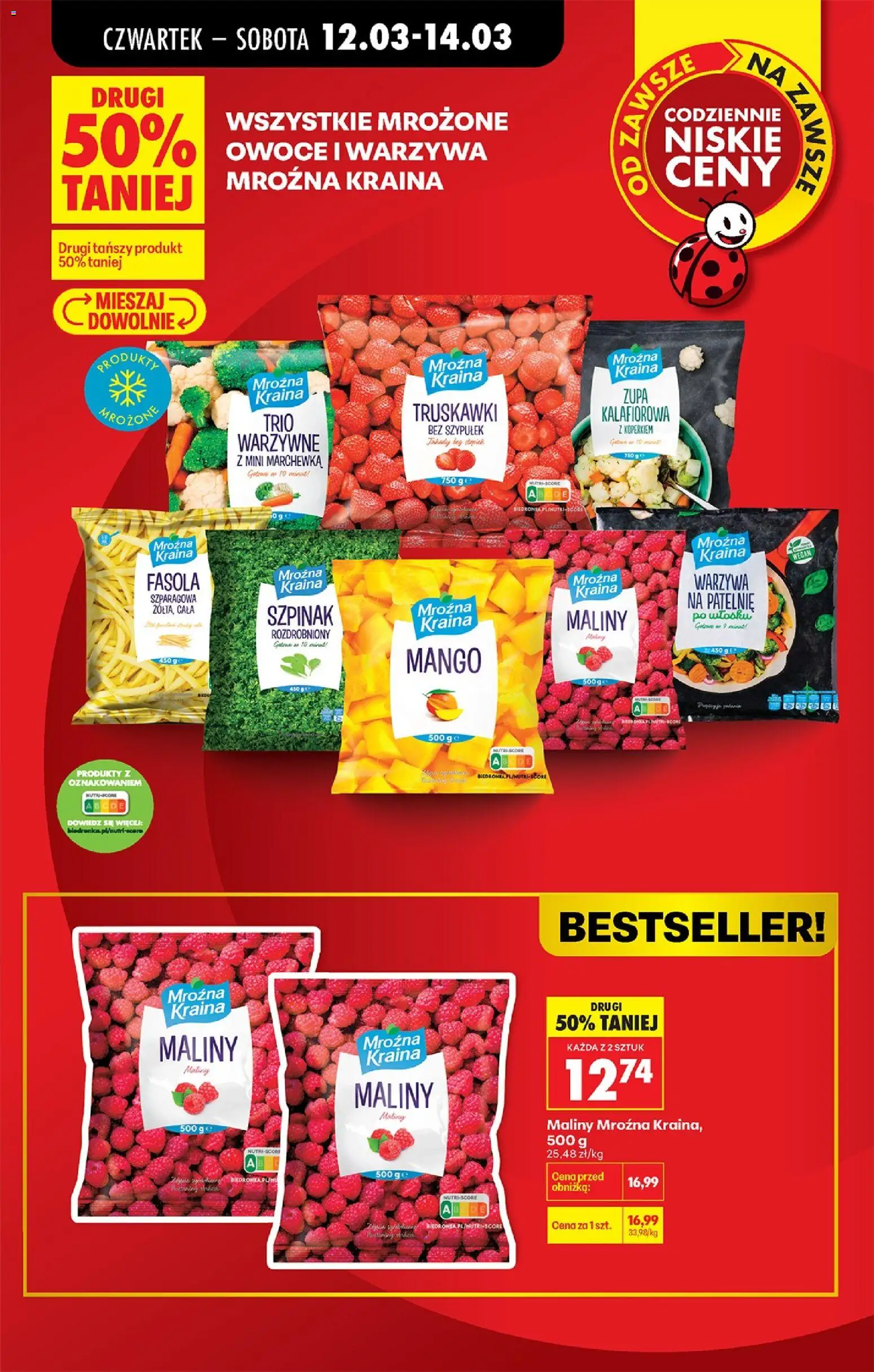 Biedronka Polsko leták - Codziennie niskie ceny od 12.03.2026 | Strana: 15 | Produkty: Mango, Maliny