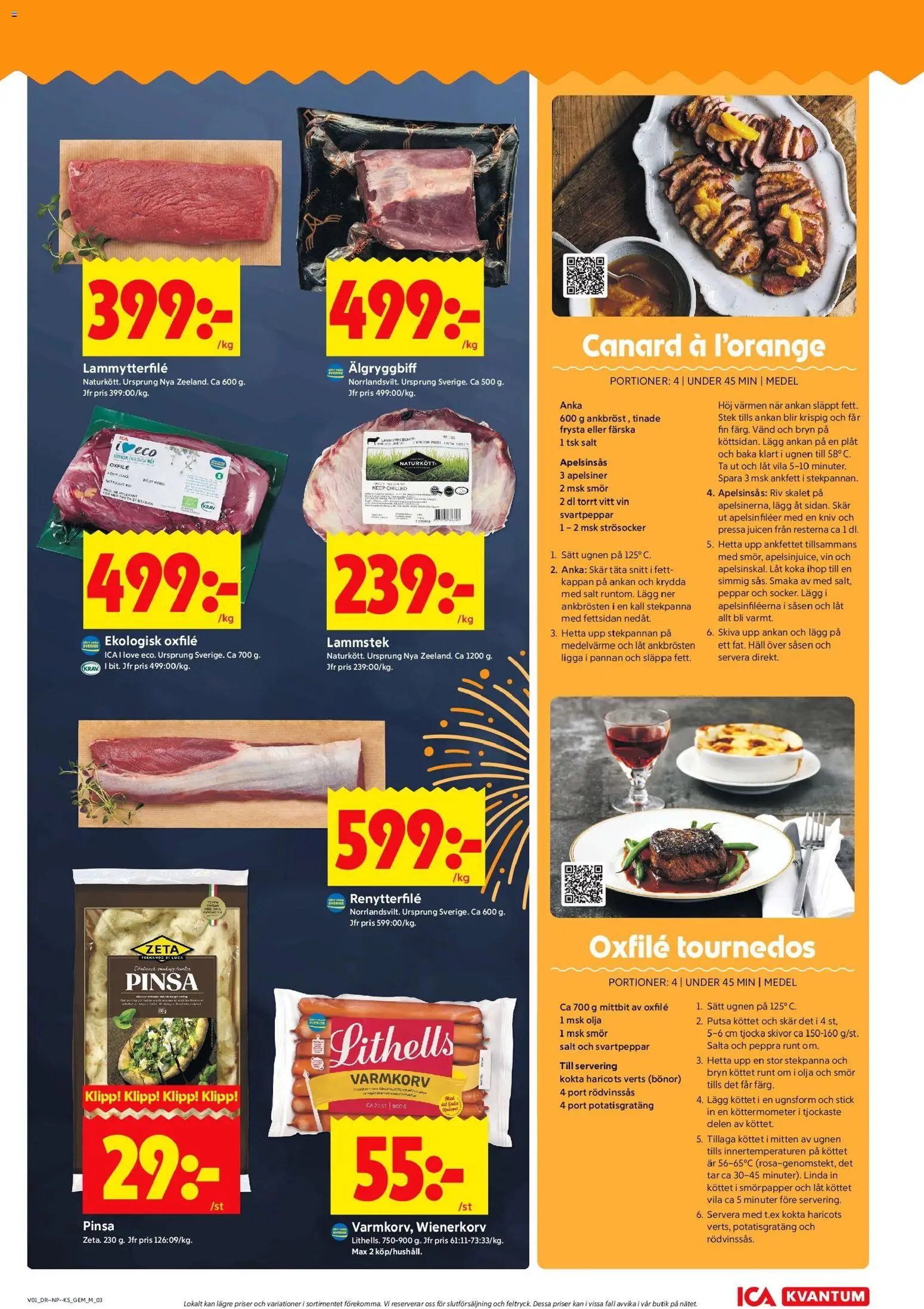 ICA Kvantum reklamblad aktuell från 30.12.2025 | Sida: 3 | Produkter: Potatisgratäng, Olja, Vitt vin, Ugnen