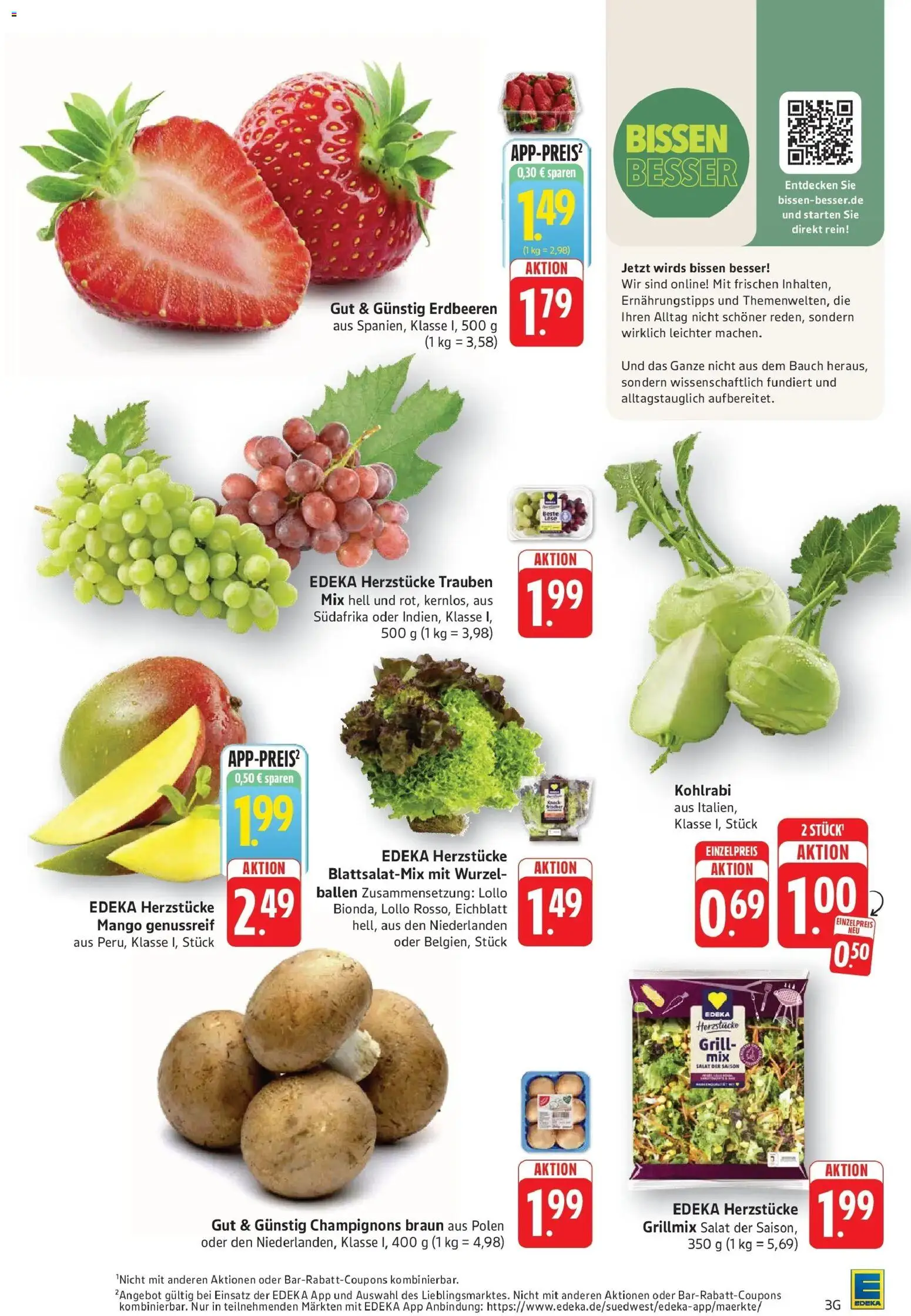 E center Prospekt Göppingen	 – gültig ab 05.04.2026 | Seite: 3 | Produkte: Grill, Trauben, Kohlrabi, Salat