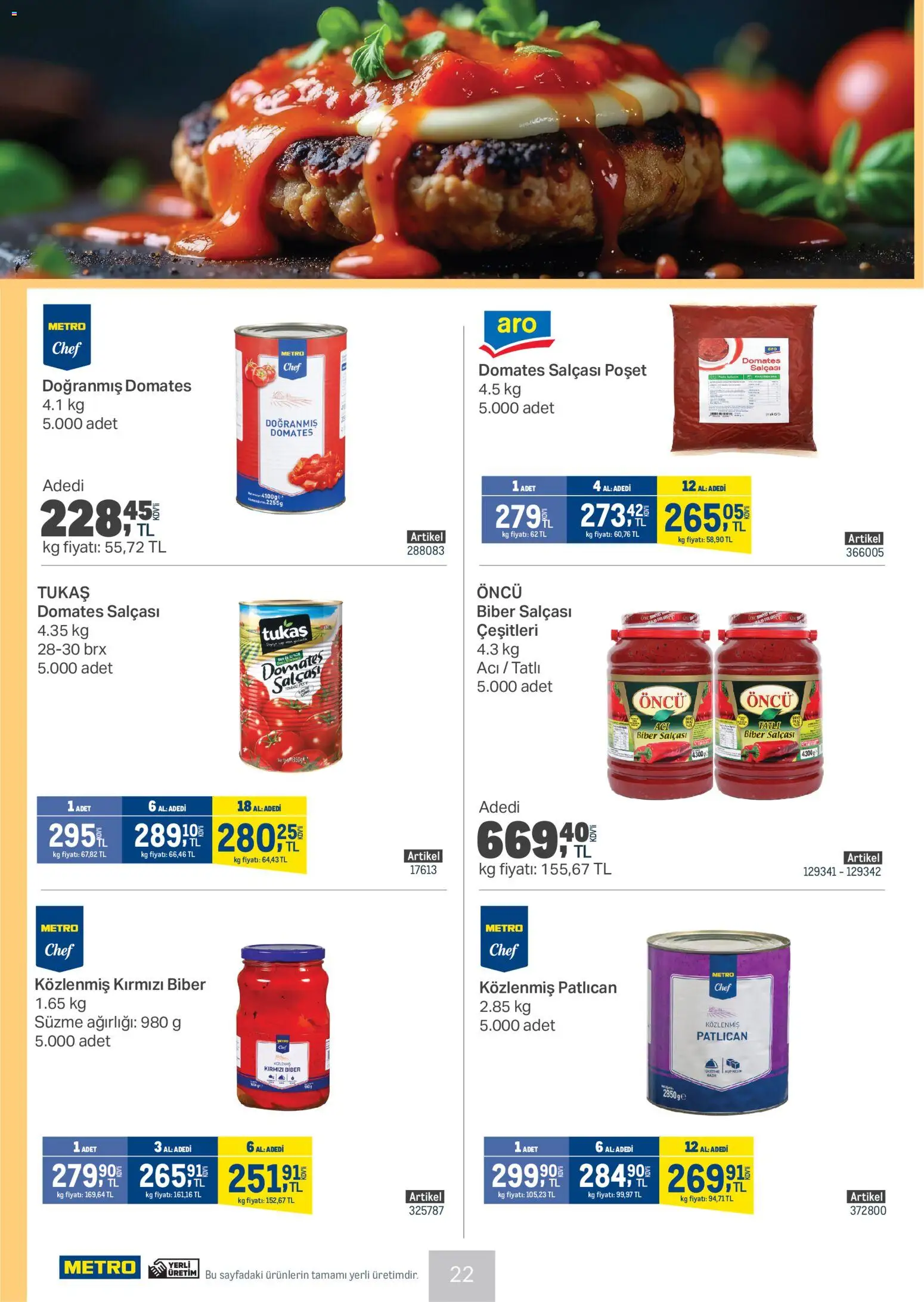 Metro - Et & Tavuk & Köfte Restoranları - 04.02.2026 tarihinden itibaren geçerlidir | Sayfa: 22