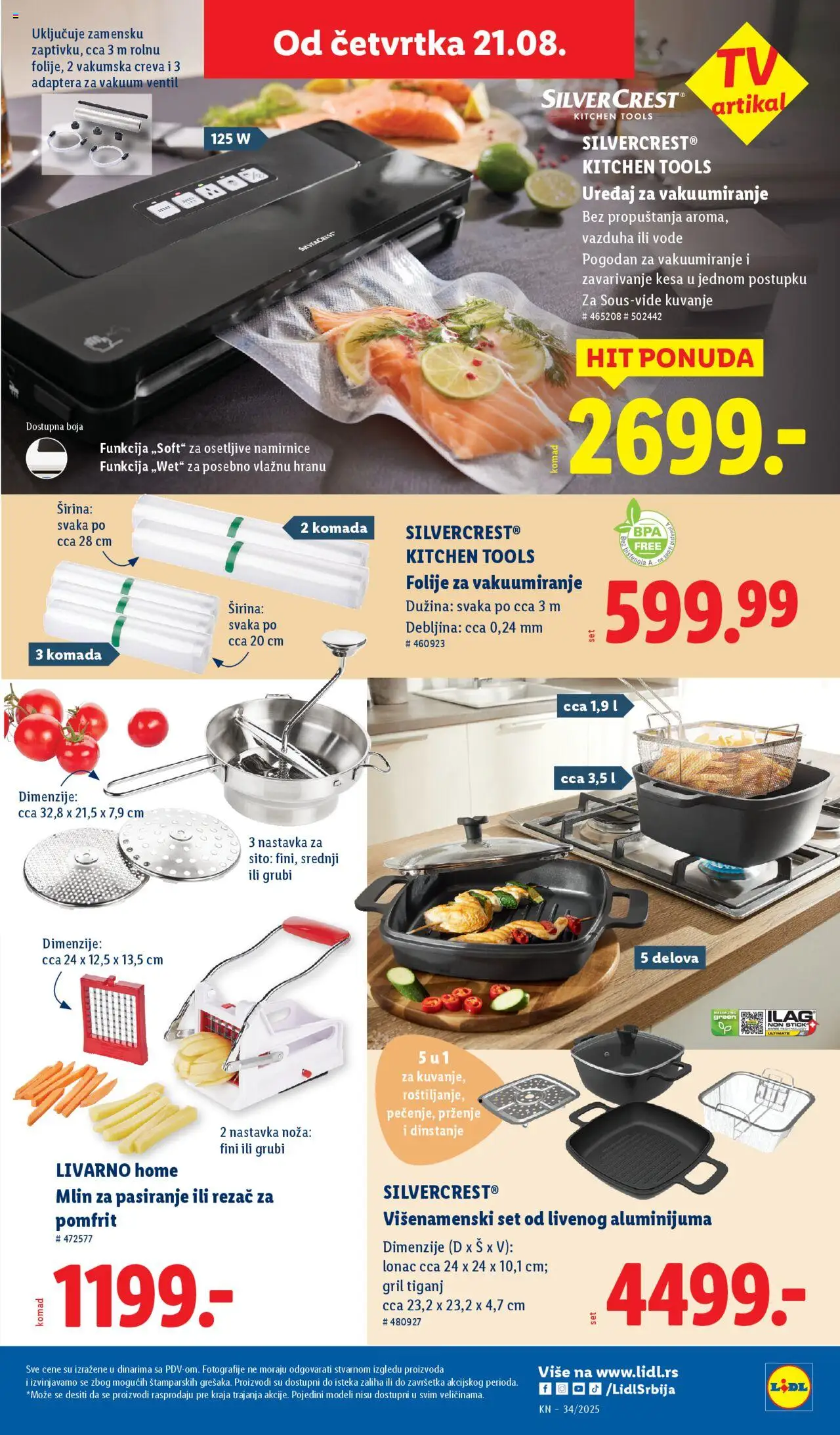 Lidl katalog - važi od 21.08.2025 | Strana: 3 | Proizvode: Silvercrest, Mlin, Pomfrit, Tiganj
