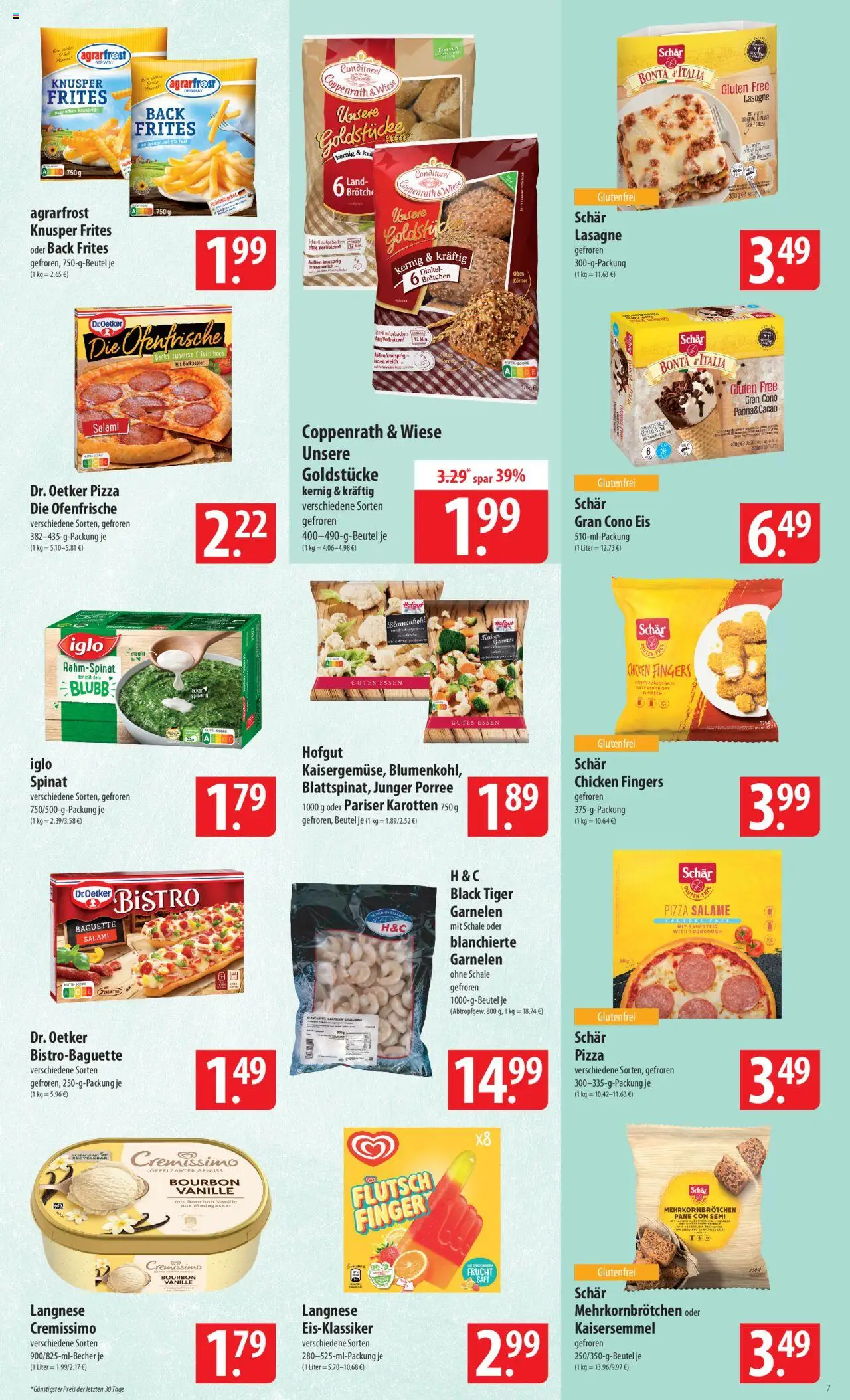 Famila Prospekt 	 – gültig ab 29.09.2025 | Seite: 7 | Produkte: Cremissimo, Iglo, Pizza, Saft