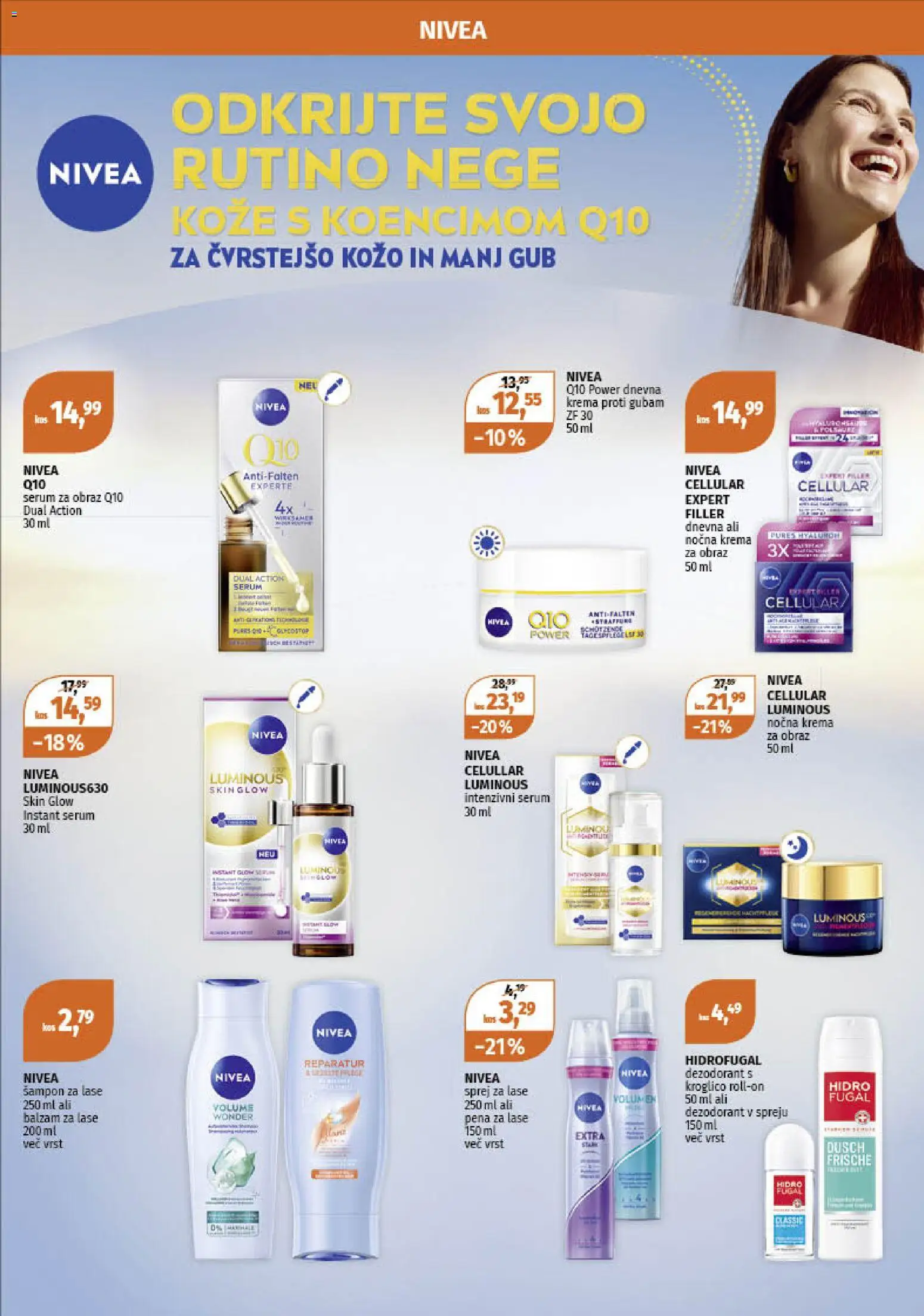 Novi Müller katalog ponudbe – veljaven od 27.10.2025 | Stran: 20 | Izdelki: Balzam za lase, Krema, Deodorant, Krema za obraz