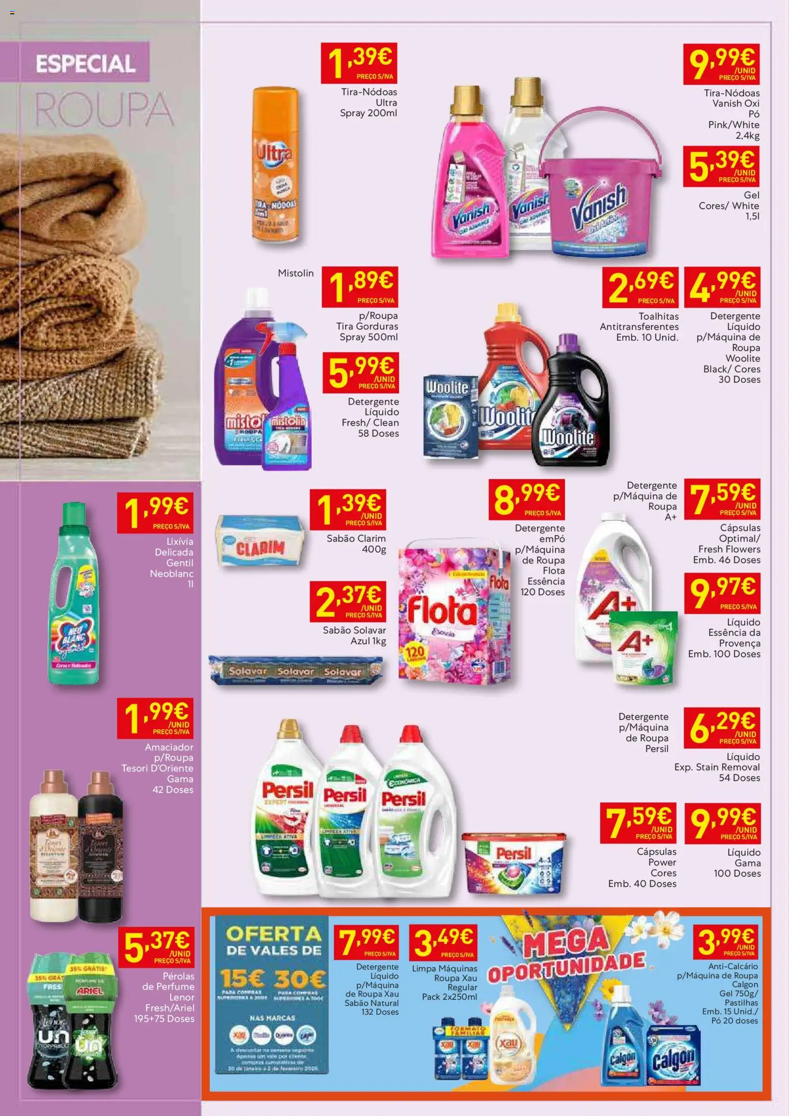 Recheio folheto Madeira │ válido de 20.01.2026 | Página: 14 | Produtos: Sabão, Amaciador de roupa, Detergente, Persil