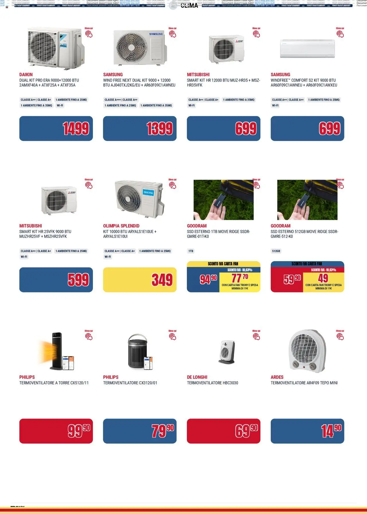 Volantino Trony del 02.10.2025 | Pagina: 30 | Prodotti: Fan, Samsung