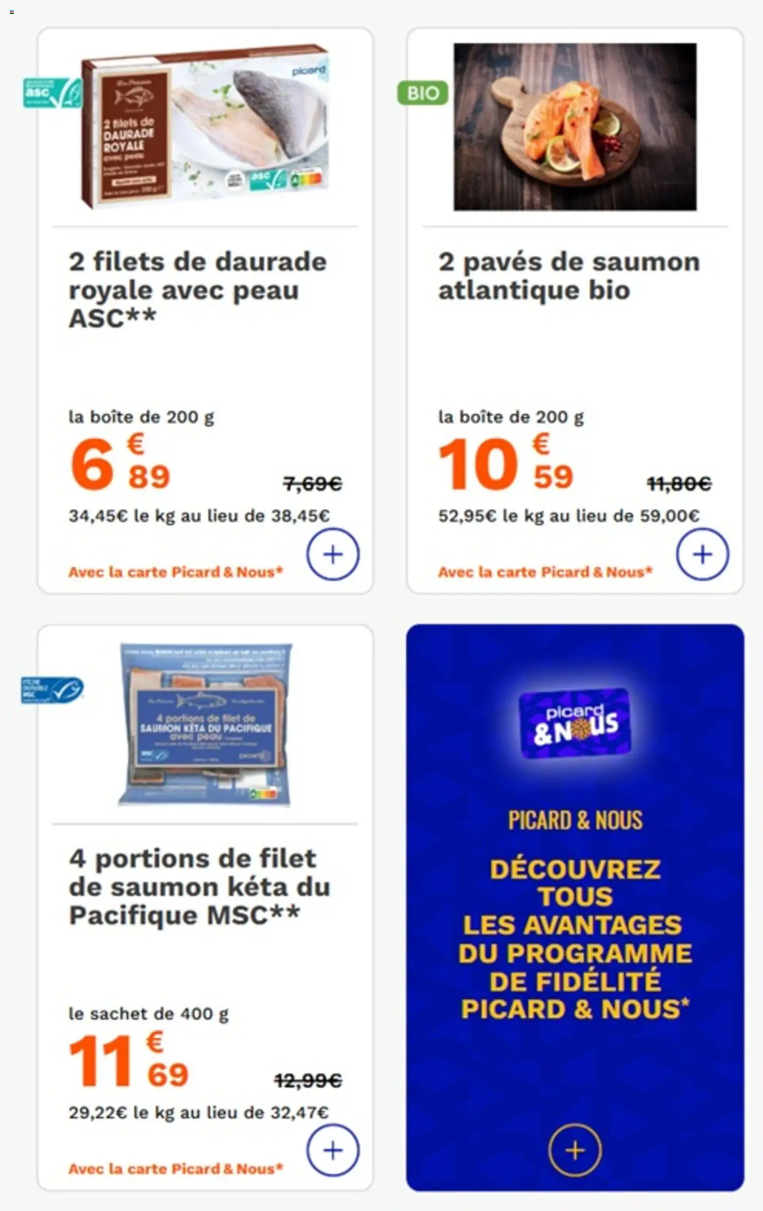 {H1} | Page: 17 | Produits: Daurade, Filet de saumon, Saumon, Daurade royale