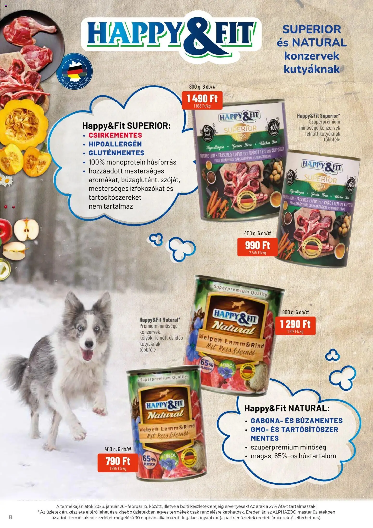 AlphaZoo akciós ujság - amely érvényes a következő dátumtól: 26.01.2026 | Oldal: 8 | Termékek: Bárányhús, Gluténmentes