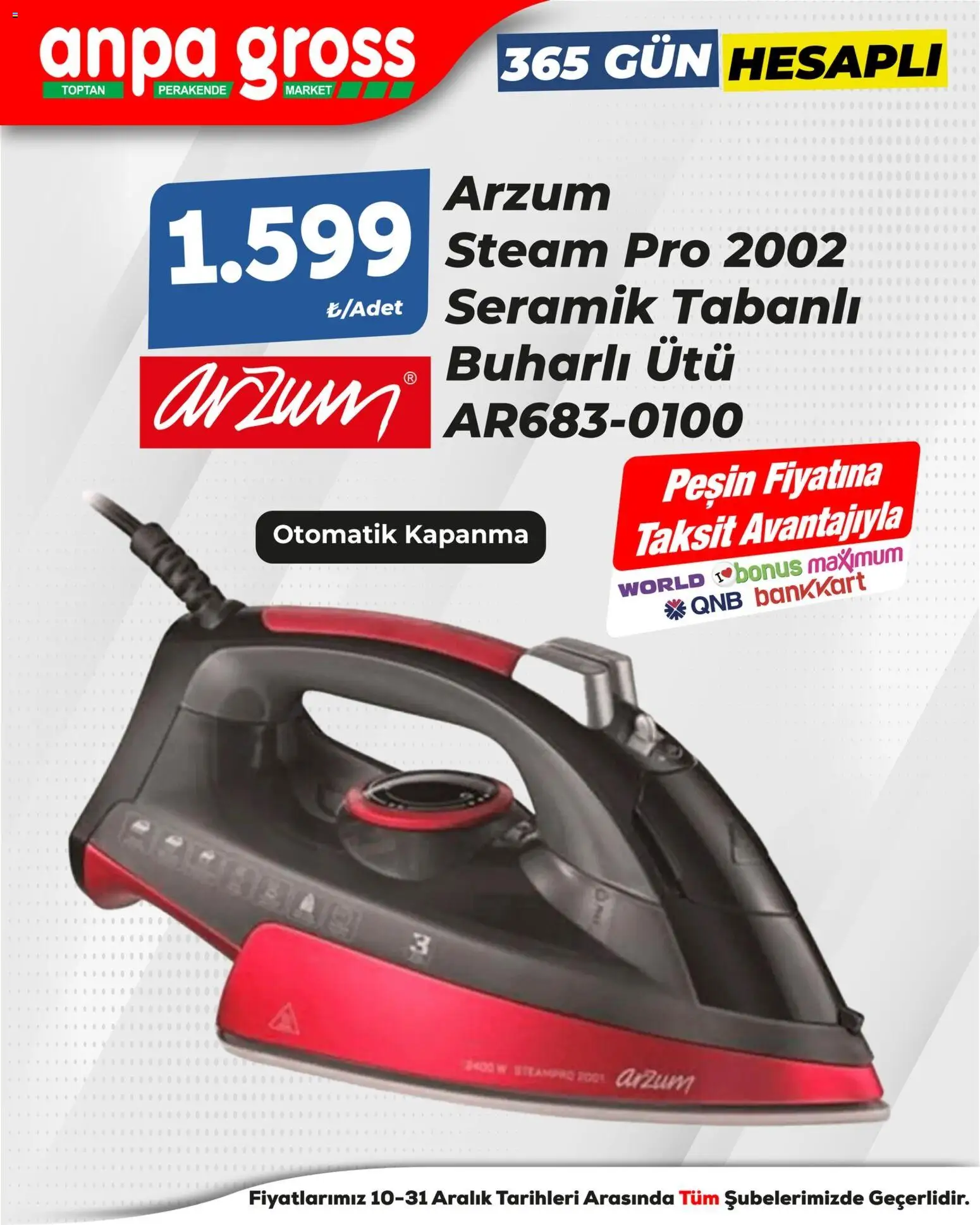 Anpa Gross İndirim - 10.12.2025 tarihinden itibaren geçerlidir | Sayfa: 6 | Ürünler: Ütü