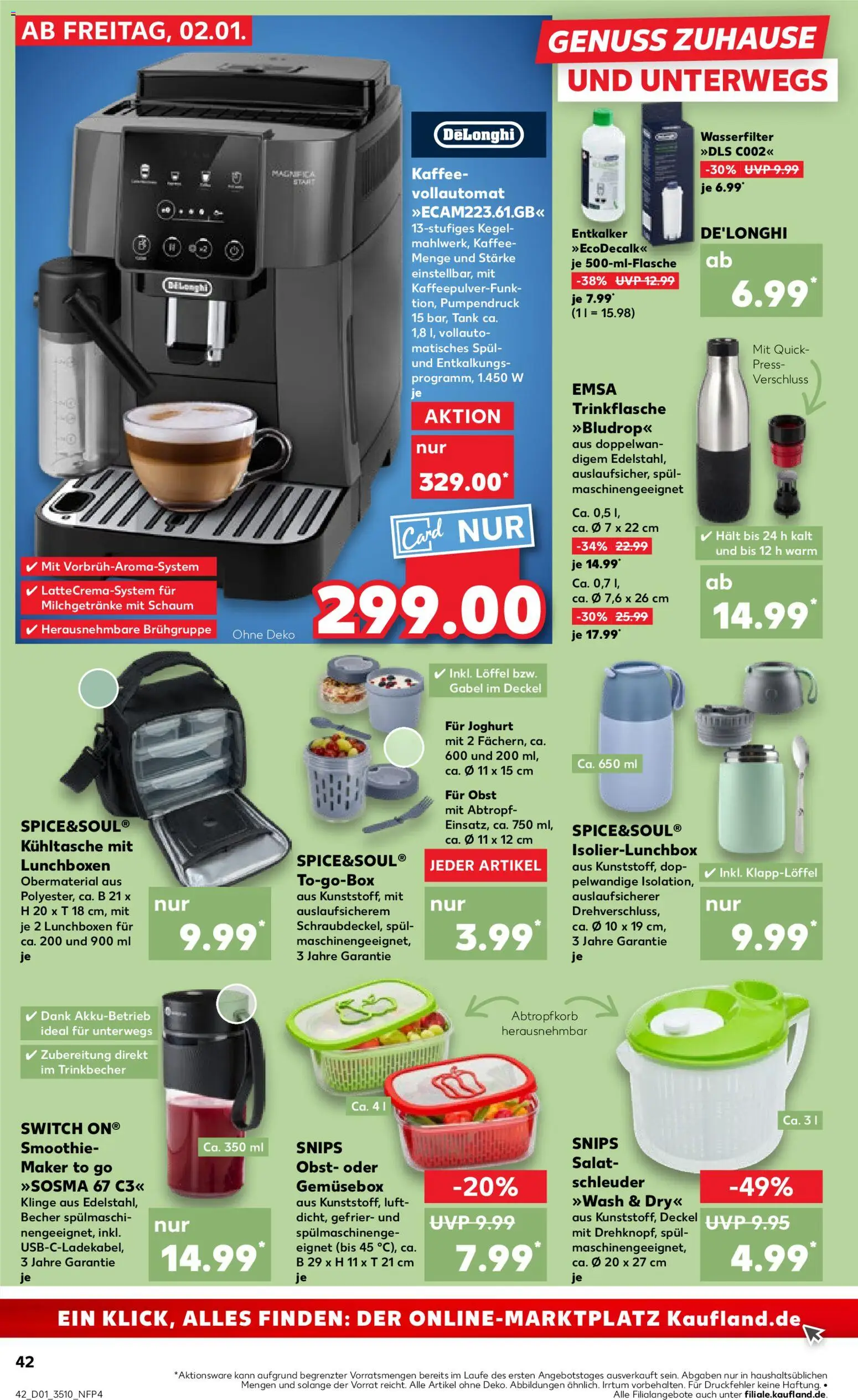 Kaufland prospekt Zeitz	 – gültig ab 02.01.2026 | Seite: 42 | Produkte: Joghurt, Kaffee, Box, Obst