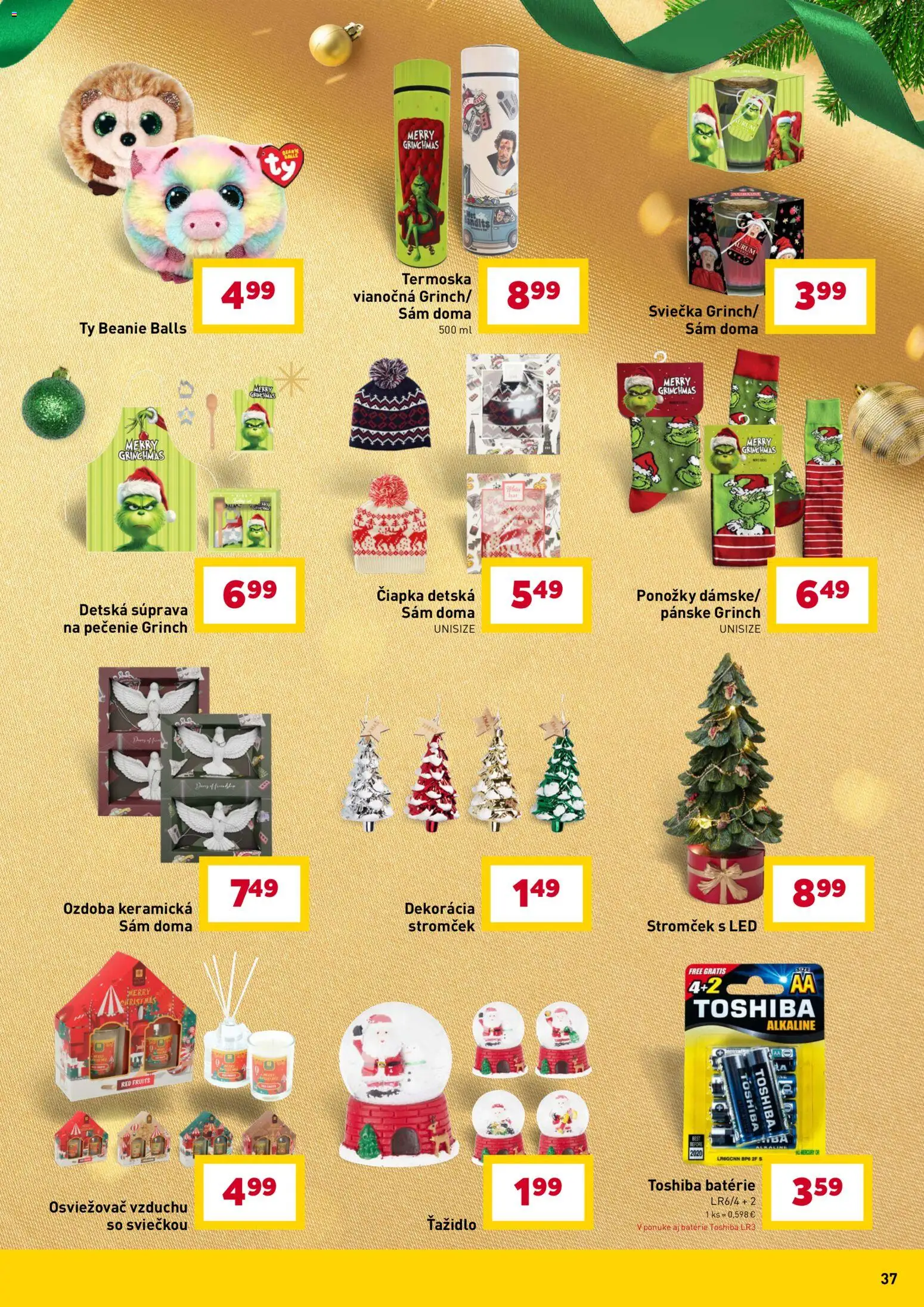 Nové Billa akcie – leták je platný od 10.12.2025 | Strana: 37 | Produkty: Osviežovač vzduchu, Led, Ponožky, Čiapka