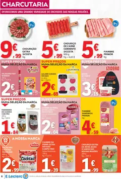 Pré-visualização E.Leclerc folheto válido de 26.02.2026 | Página: 6 | Produtos: Bacon, Peito de peru, Chouriço, Pá