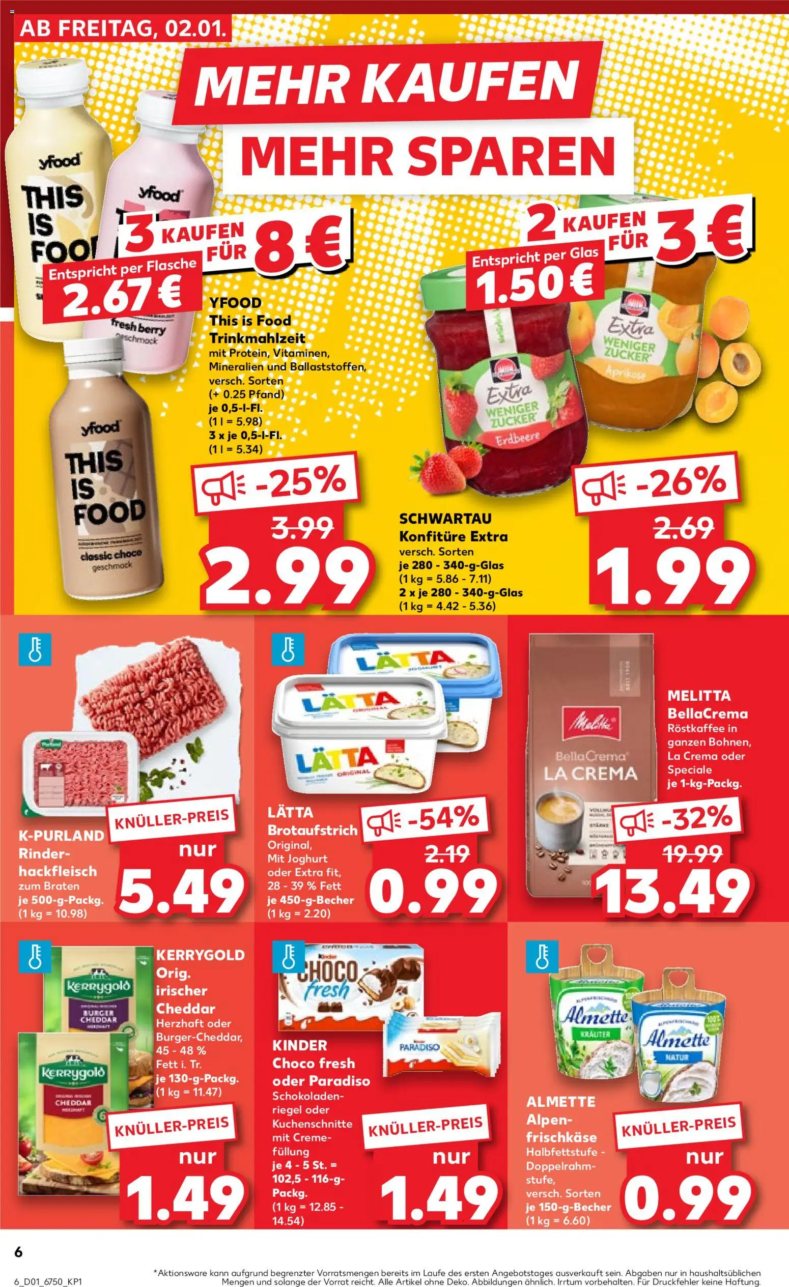 Kaufland prospekt Potsdam	 – gültig ab 04.01.2026 | Seite: 12 | Produkte: Joghurt, Creme, Zucker, Hackfleisch