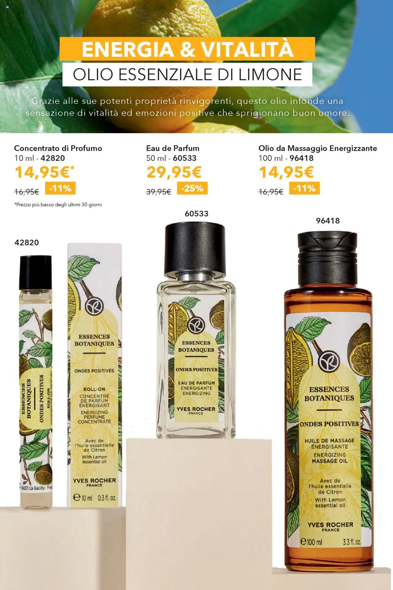 Volantino Yves Rocher del 31.07.2025 | Pagina: 48 | Prodotti: Limone, Olio, Profumo