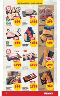 PICK SERTÉS OLDALAS, hűtött termék kg - amely érvényes a következő dátumtól: 12.02.2026 | Oldal: 3 | Termékek: Fánk, Pick, Pizza, Tanyasi csirke
