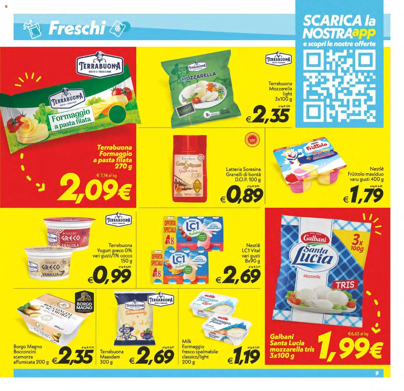 Volantino SuperConveniente del 23.01.2026 | Pagina: 9 | Prodotti: Yogurt, Formaggio, Pasta, Cocco