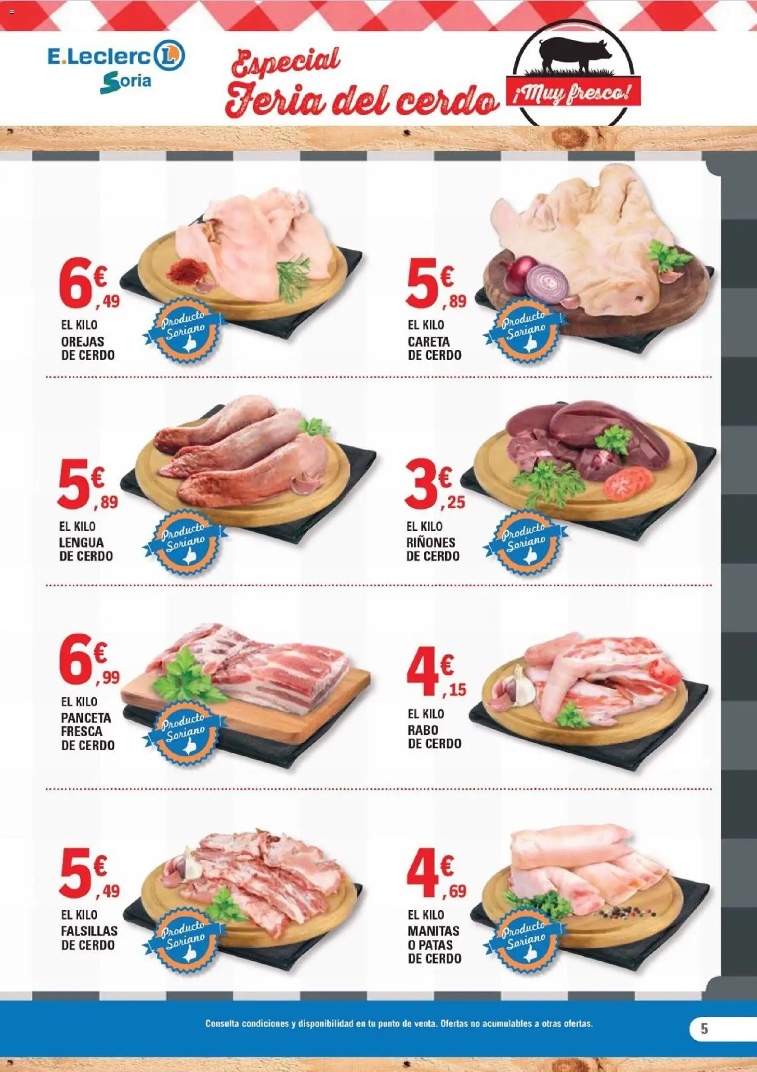 E.Leclerc folleto │ válido desde el 12.11.2025 | Página: 5 | Productos: Ηλεκτρικός φούρνος, Cerdo