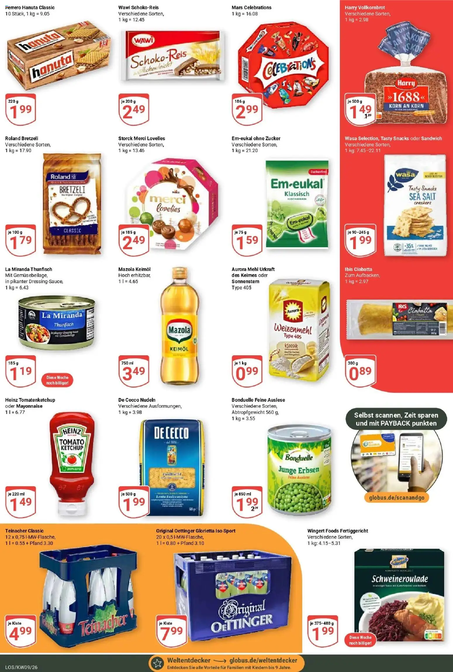 Globus Prospekt Losheim Am See – gültig ab 23.02.2026 | Seite: 4 | Produkte: Vollkornbrot, Oettinger, Nudeln, Ketchup