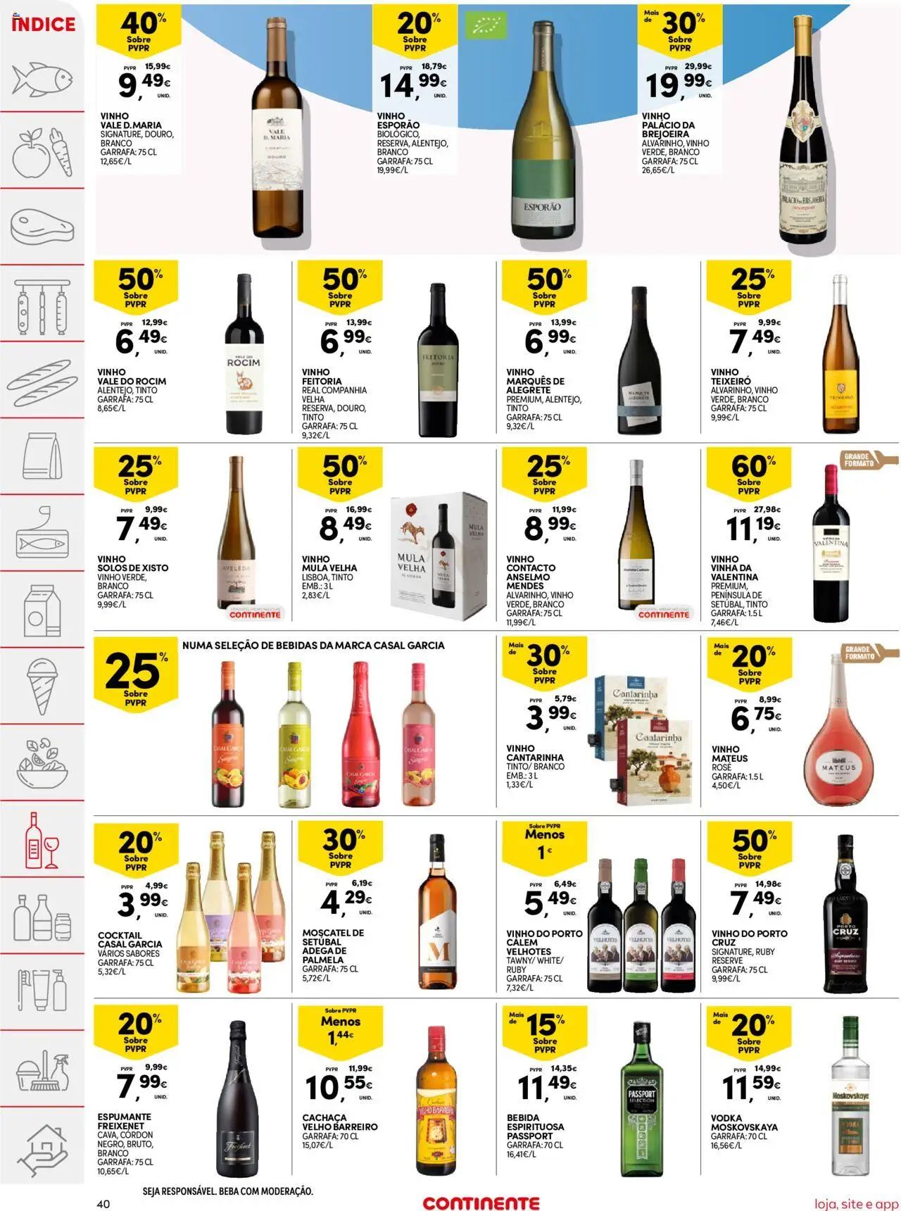 Continente folheto │ válido de 12.08.2025 | Página: 40 | Produtos: Espumante, Vinho, Vodka, Bebida