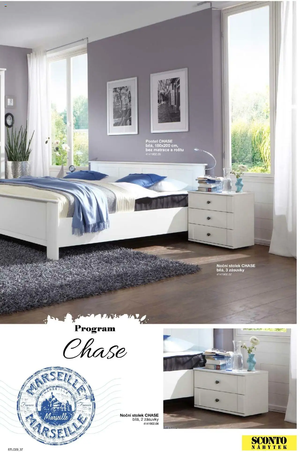 Sconto nábytek katalog - Ložnice od 01.01.2025 | Strana: 37 | Produkty: Nábytek, Postel, Matrace, Stolek