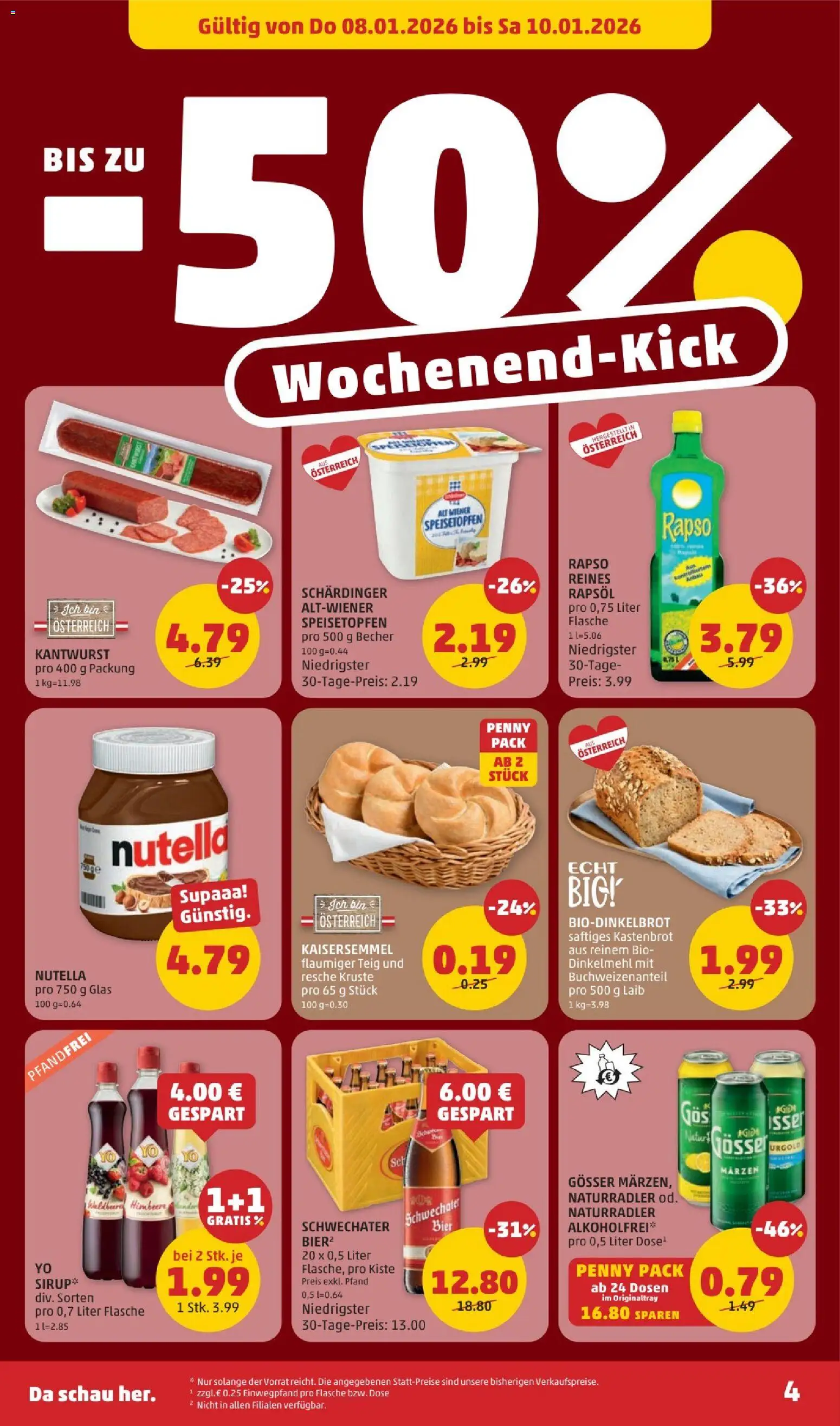 Penny Markt Flugblatt gültig ab 08.01.2026 | Seite: 4 | Produkte: Himbeere