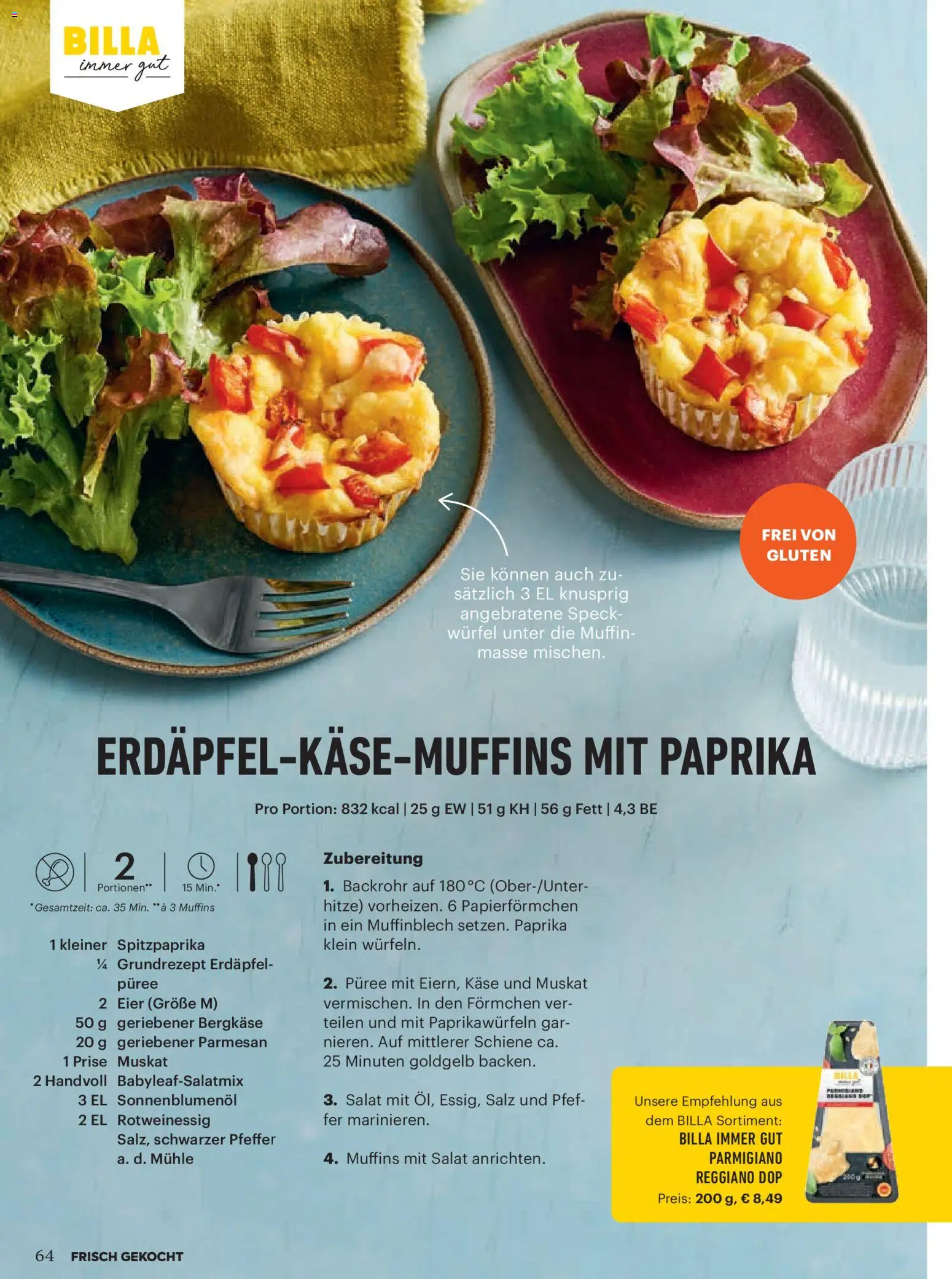 Billa  Frisch Gekocht gültig ab 01.11.2025 | Seite: 60 | Produkte: Salat, Salz, Pfeffer, Eier