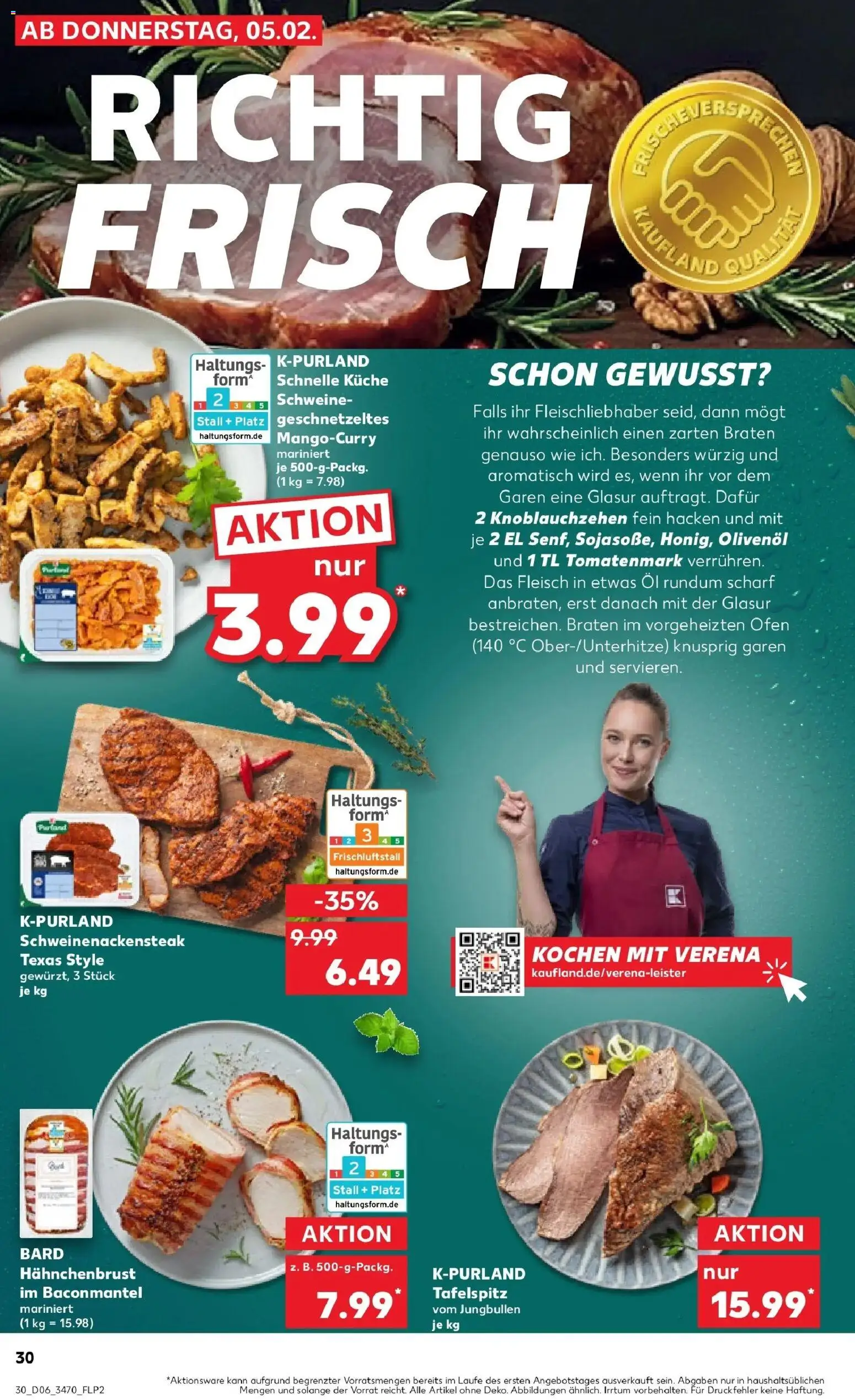 Kaufland prospekt Suhl	 – gültig ab 05.02.2026 | Seite: 30 | Produkte: Öl, Küche, Fleisch, Hahnchenbrust
