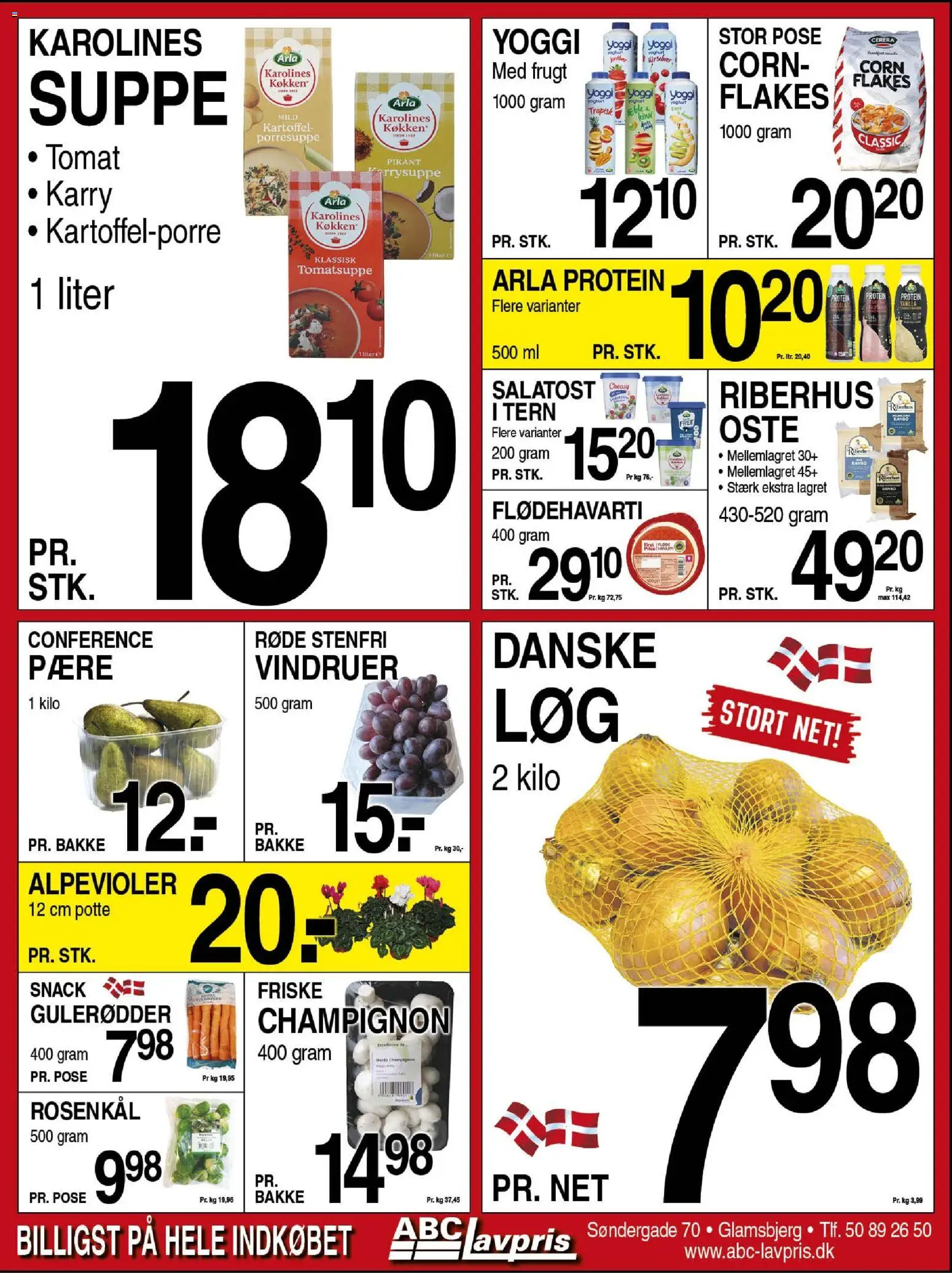 Abc Lavpris tilbudsavis – gyldig fra 22.10.2025 | Side: 3 | Produkter: Karry, Gulerødder, Rosenkål, Vindruer