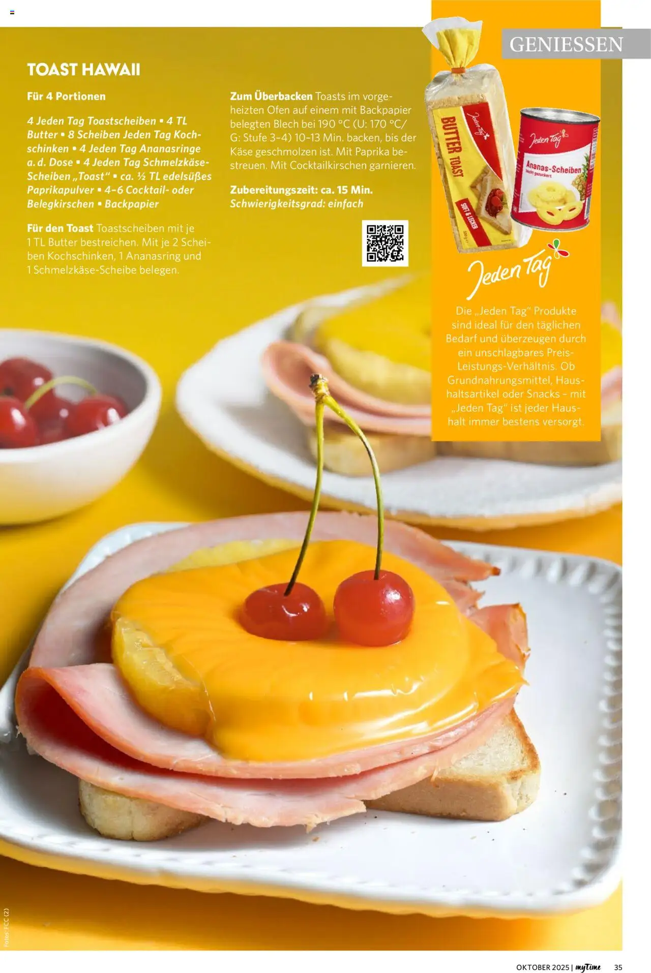 Famila Nordwest myTime Oktober 2025 – gültig ab 01.10.2025 | Seite: 35 | Produkte: Ofen, Käse, Toast, Schinken
