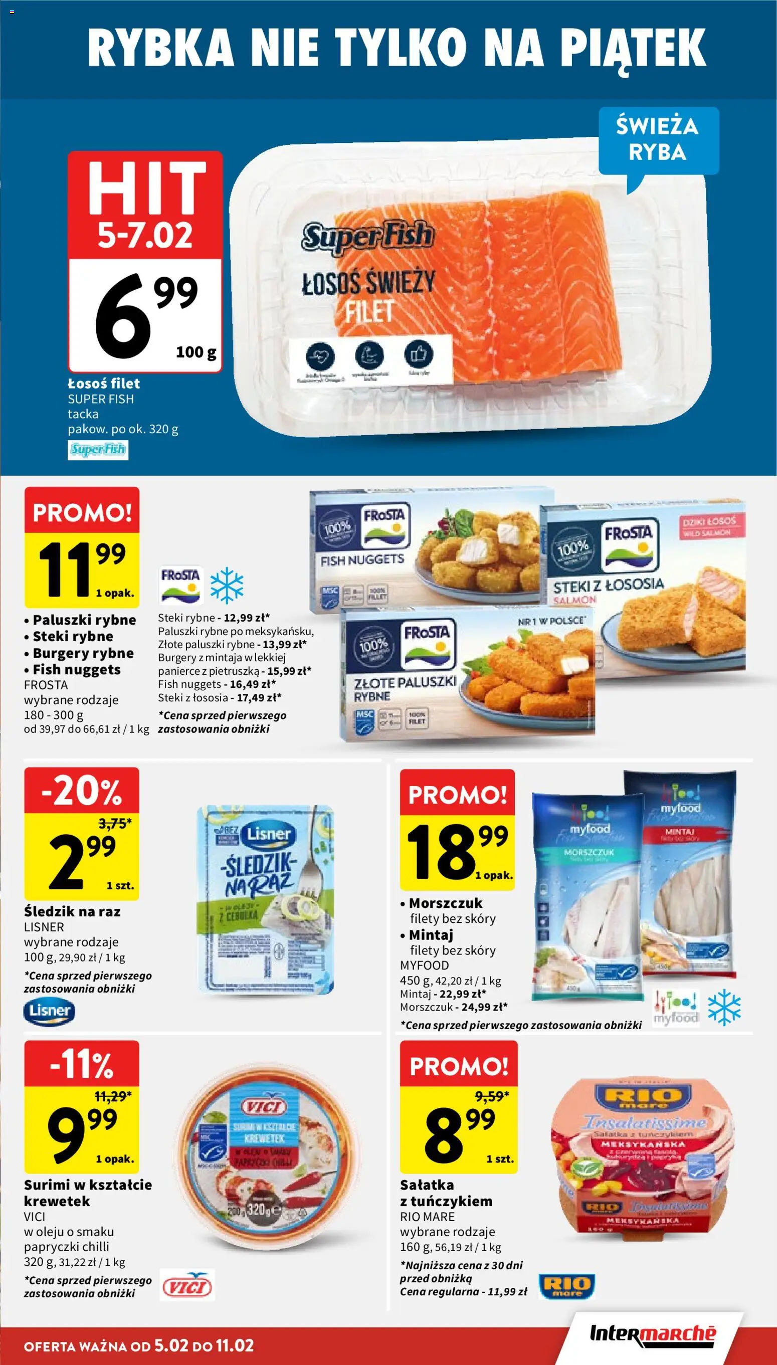 Intermarche Gazetka od 05.02.2026 | Strona: 17 | Produkty: Steki, Surimi, Paluszki rybne, Paluszki
