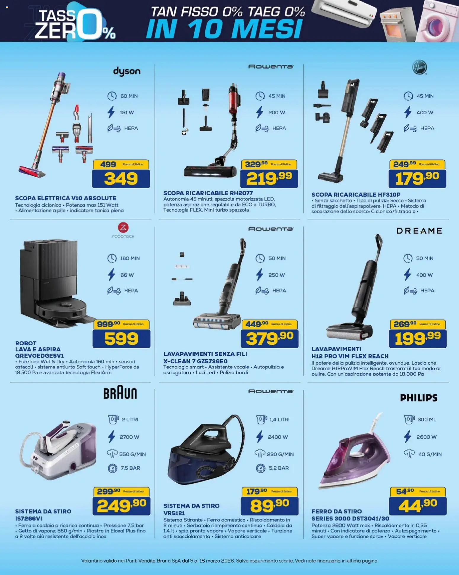 Volantino BRUNO del 05.03.2026 | Pagina: 31 | Prodotti: Pile, Scopa, Tanica, Ferro da stiro