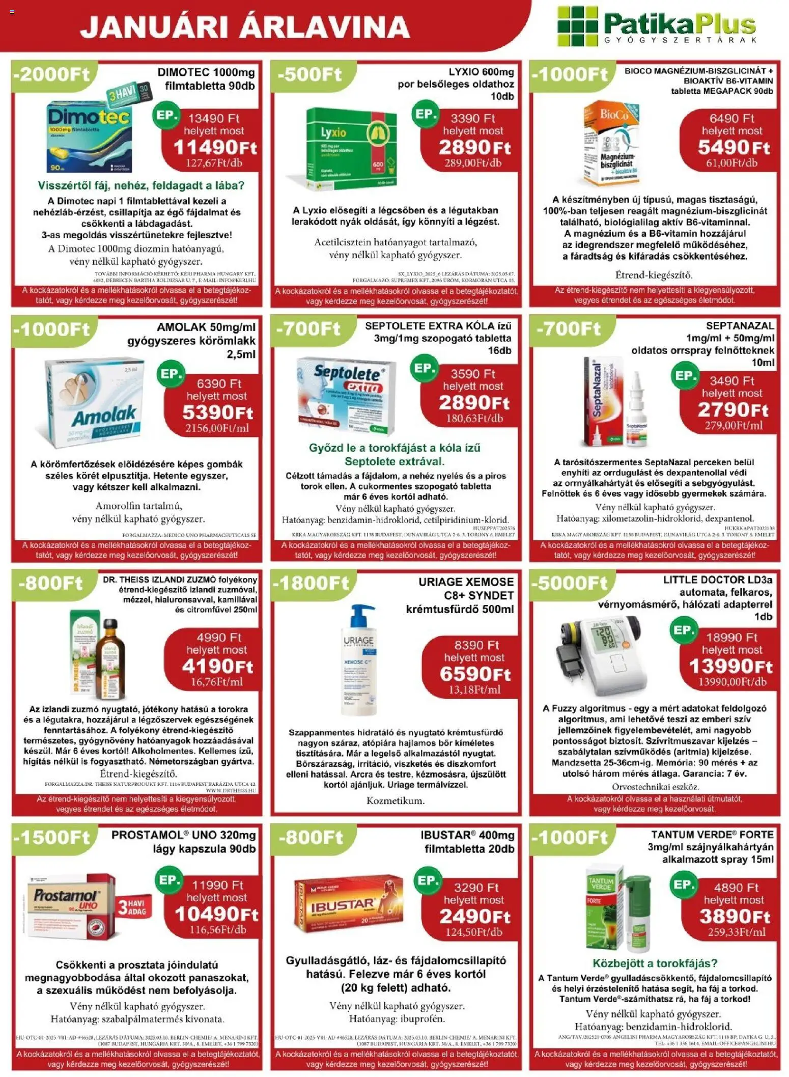PatikaPlus akciós ujság - amely érvényes a következő dátumtól: 01.01.2026 | Oldal: 7 | Termékek: Körömlakk, Bor