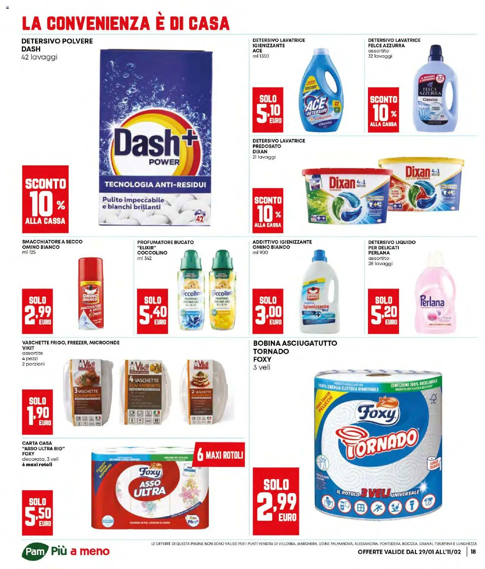 Volantino Panorama del 29.01.2026 | Pagina: 18 | Prodotti: Microonde, Smacchiatore, Asciugatutto, Vaschette