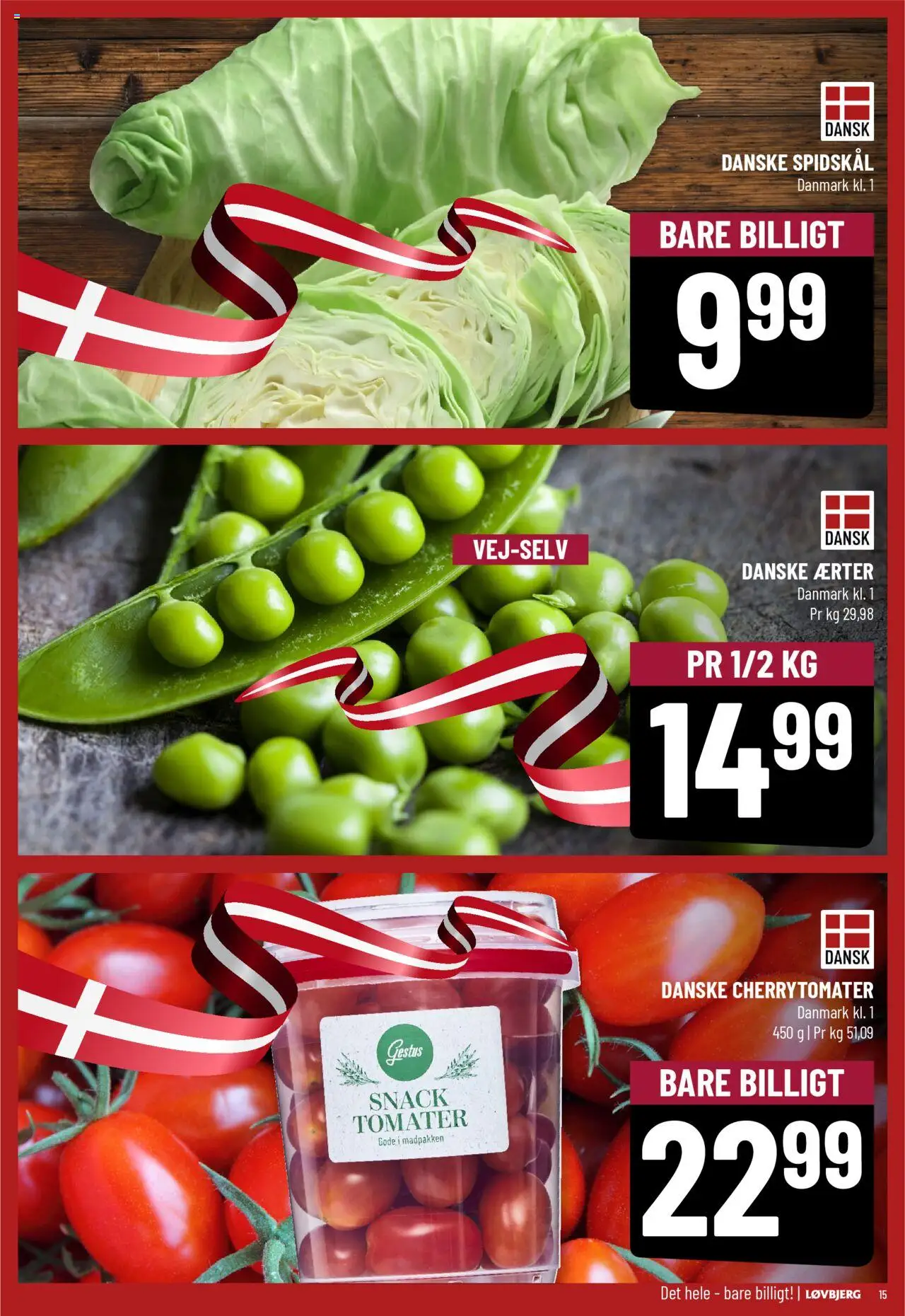 Løvbjerg Tilbudsavis gyldig fra 20.06.2025 | Side: 17 | Produkter: Tomater, Cherry, Spidskål, Ærter
